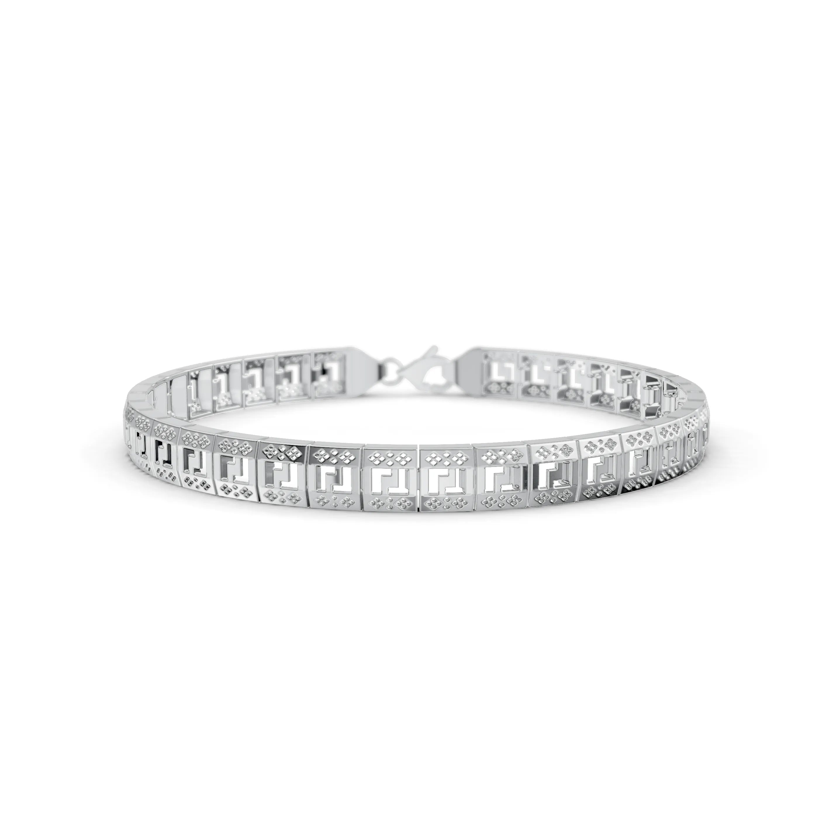 Pargold Solid Gold Elegance Redefined: Exquisite Gold Bracelet -Silver_Static_Silver