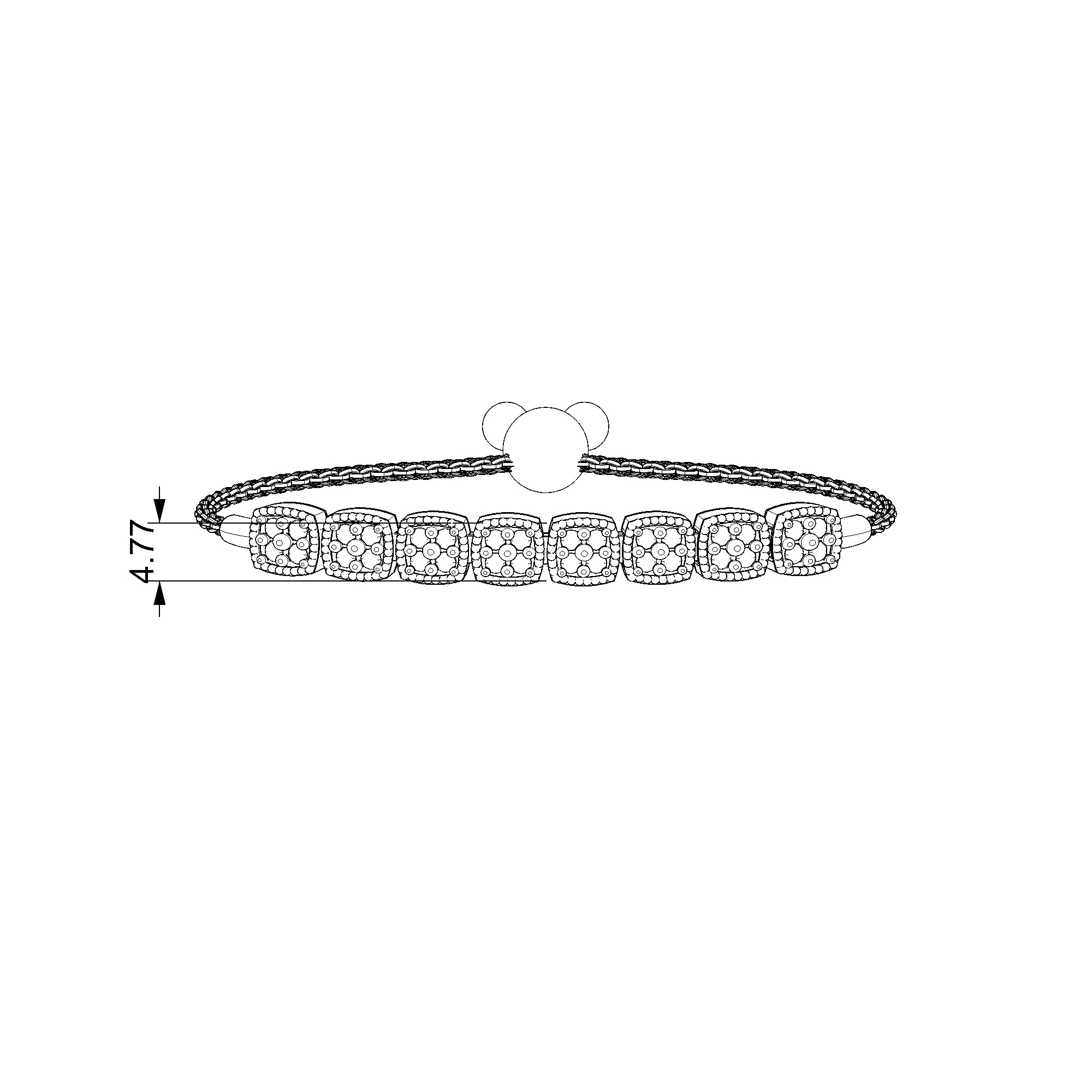 Pargold Solid Gold Luminous Radiant Gemstone Bracelet-Static