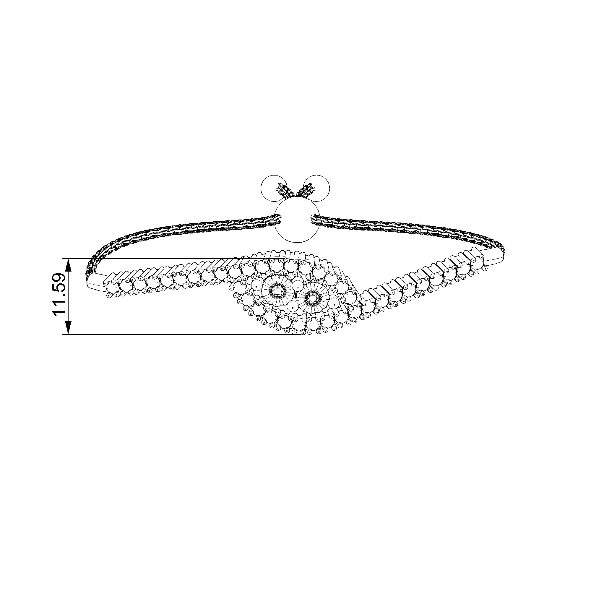 Pargold Solid Gold Elegantly Twisted Radiant Gemstone Bracelet-Static