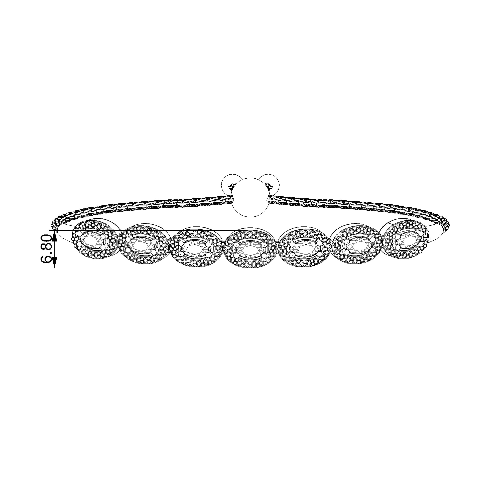 Pargold Solid Gold Radiant Elegance Gemstone Bracelet-Static