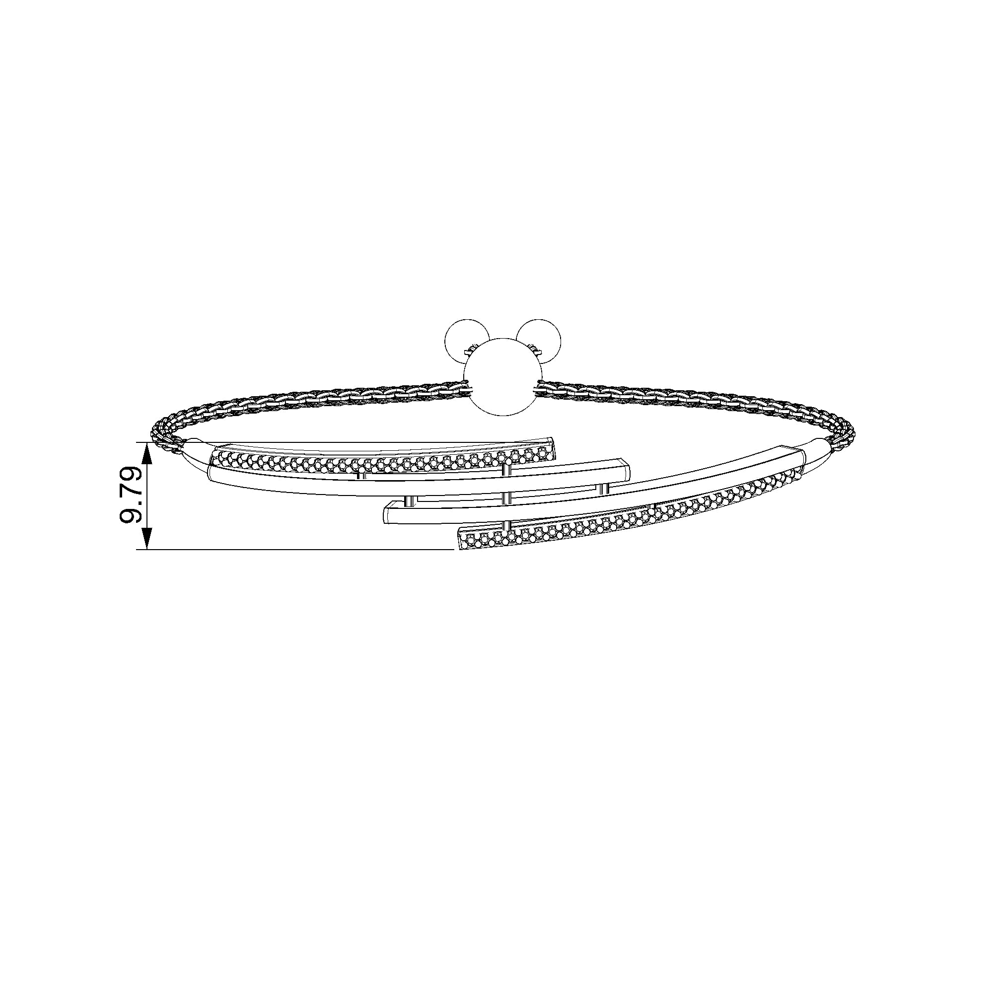 Pargold Solid Gold Brilliant Serenity Adjustable Bracelet-Static