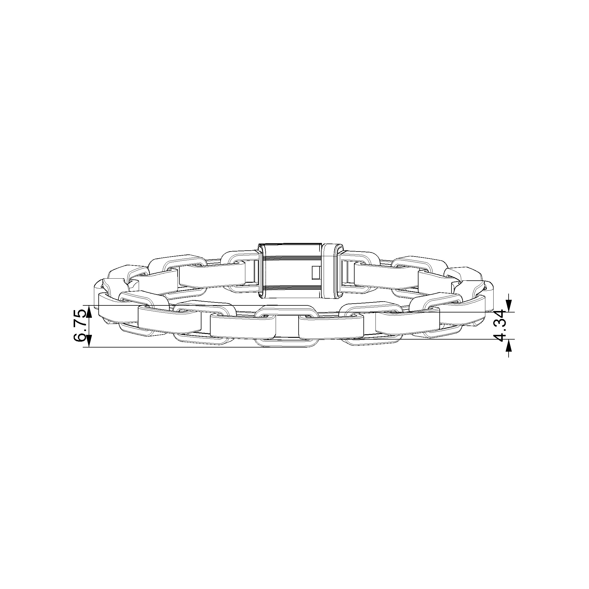 Pargold Solid Gold Golden Elegance Link Bracelet-Static