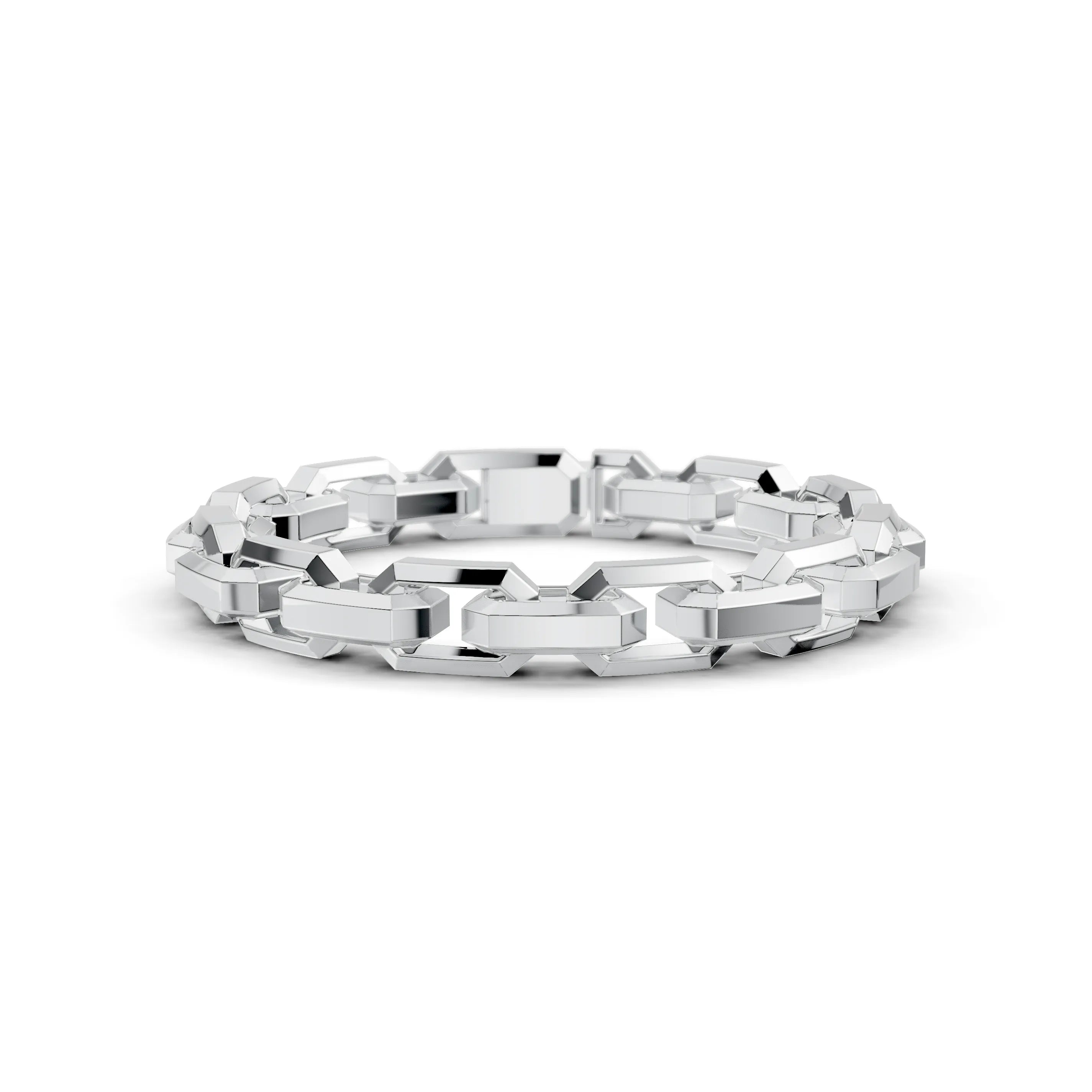 Pargold Solid Gold Sophisticated Chic Gold Bracelet -Silver_Static_Silver