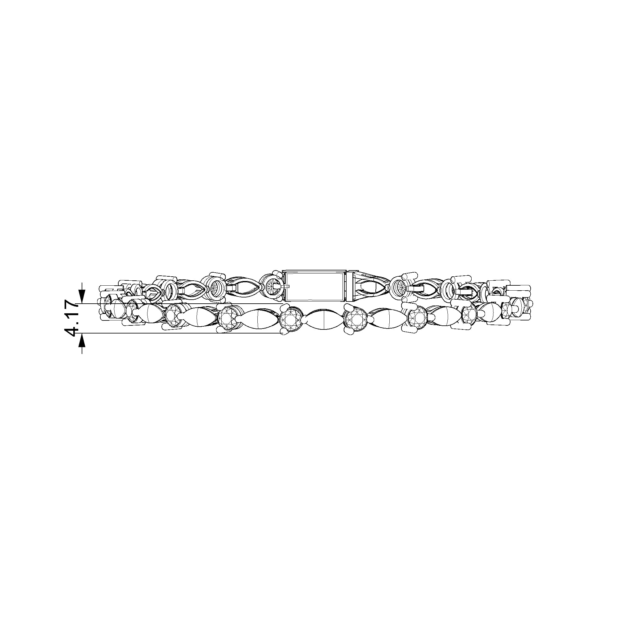 Pargold Solid Gold Golden Cascade Brilliance Bracelet-Static