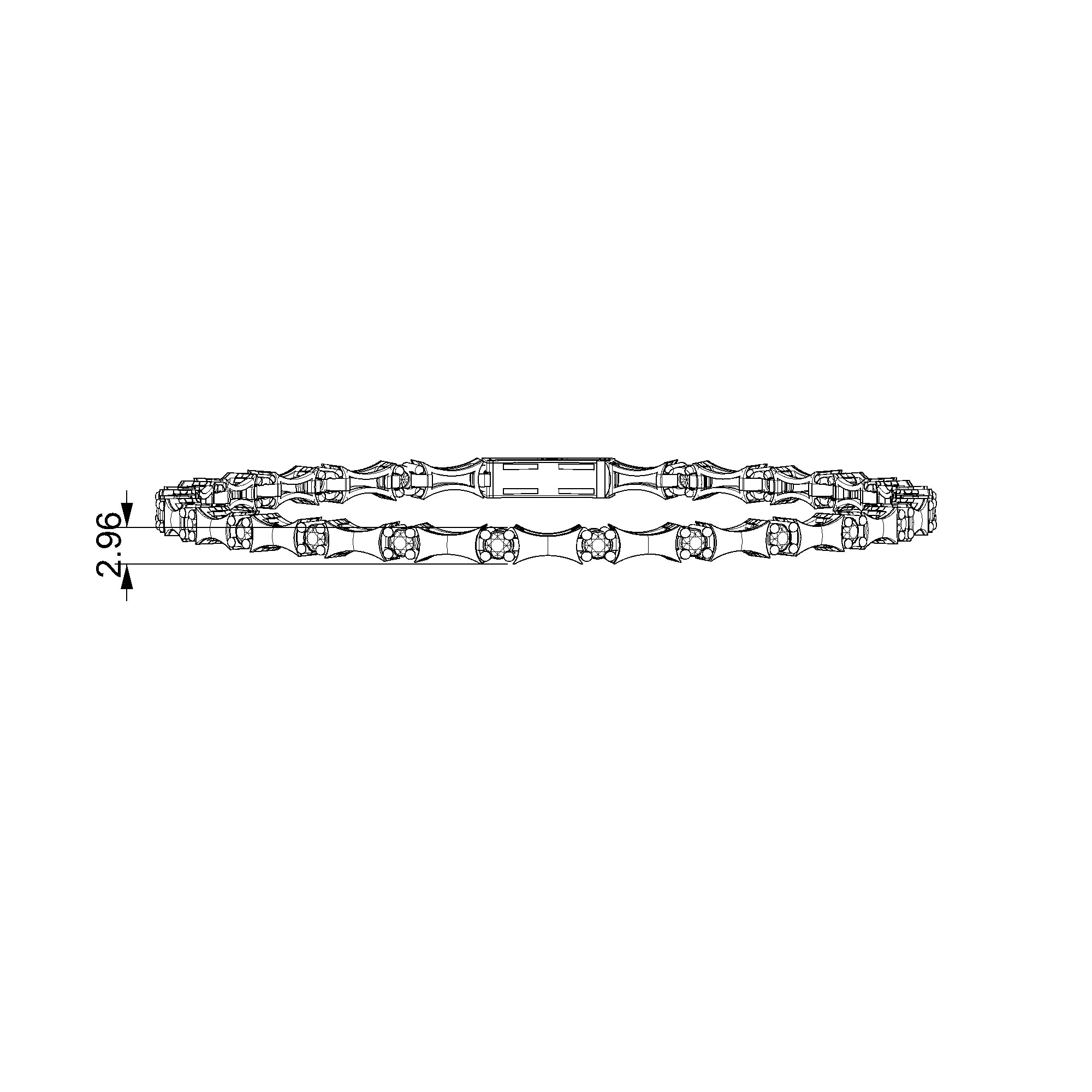 Pargold Solid Gold Luminous Gemstone Link Bracelet-Static