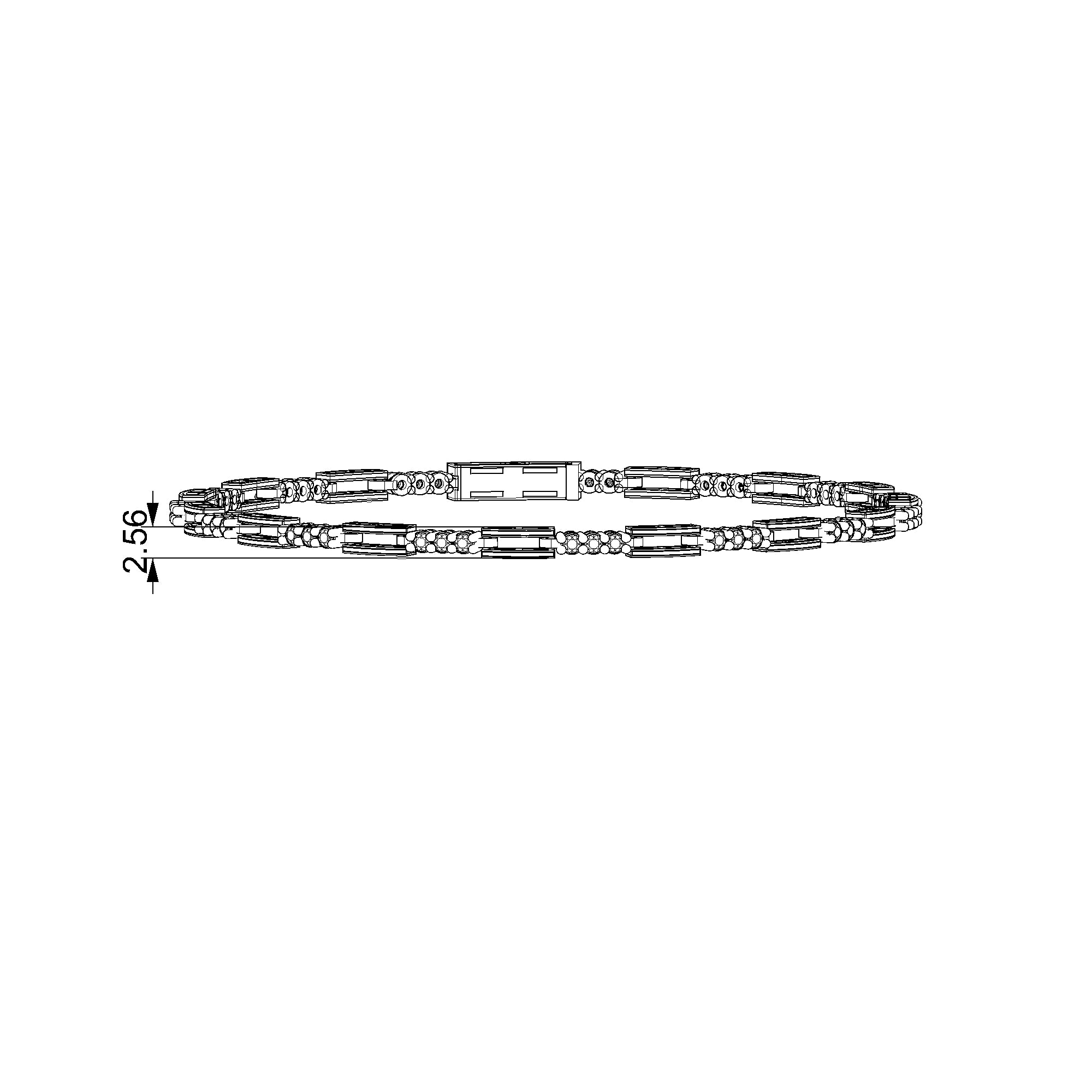Pargold Solid Gold Sleek Radiance Gemstone Bracelet-Static