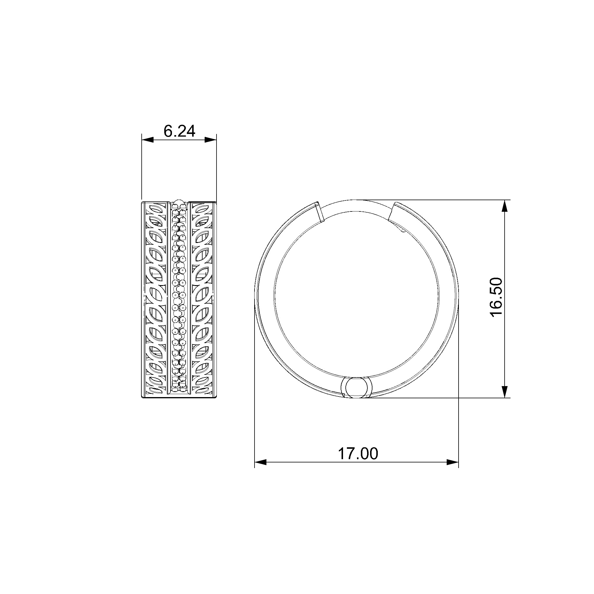 Pargold Solid Gold Gemstone Cascade Hinged Hoops-Static
