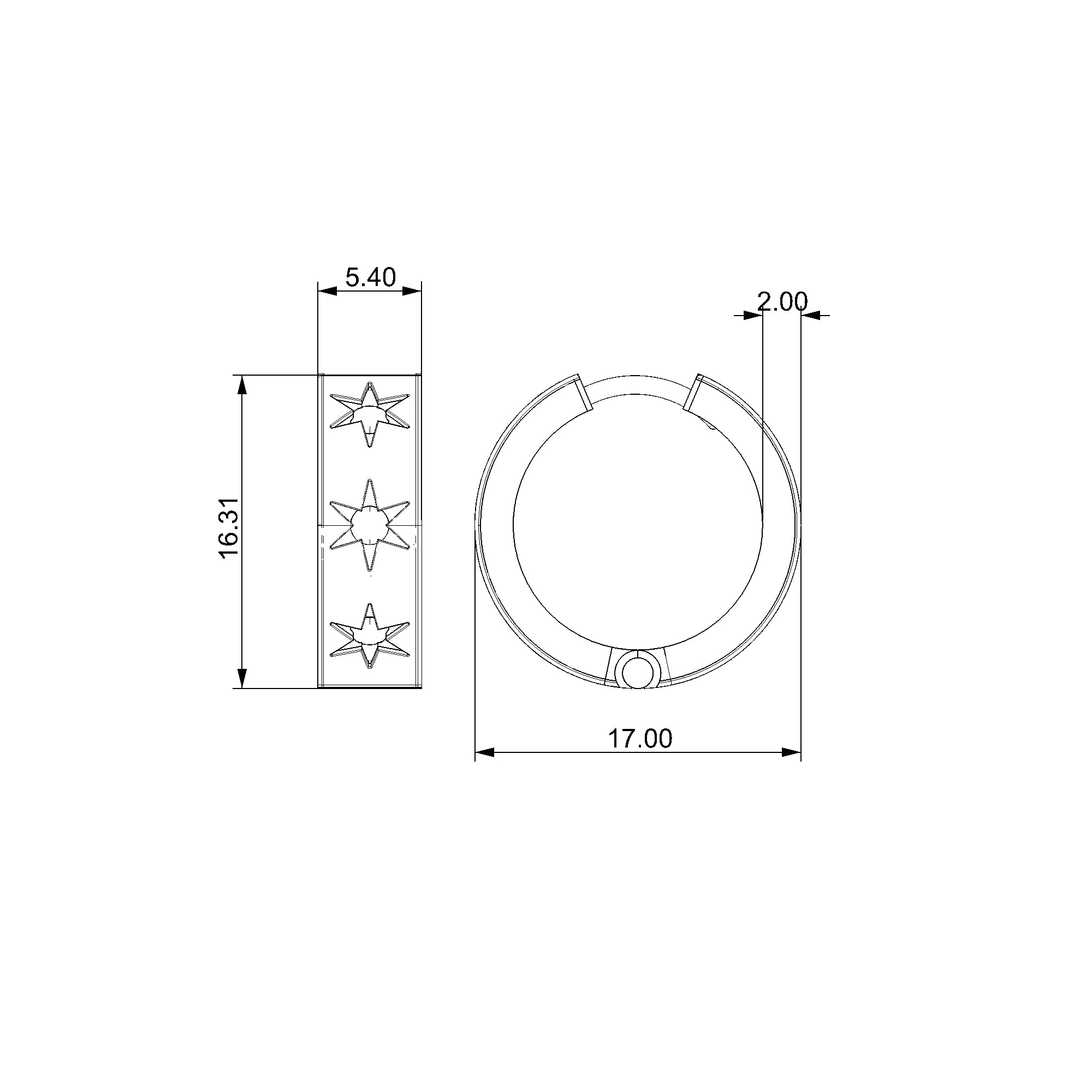 Pargold Solid Gold Stellar Spark Hoop Earrings-Static