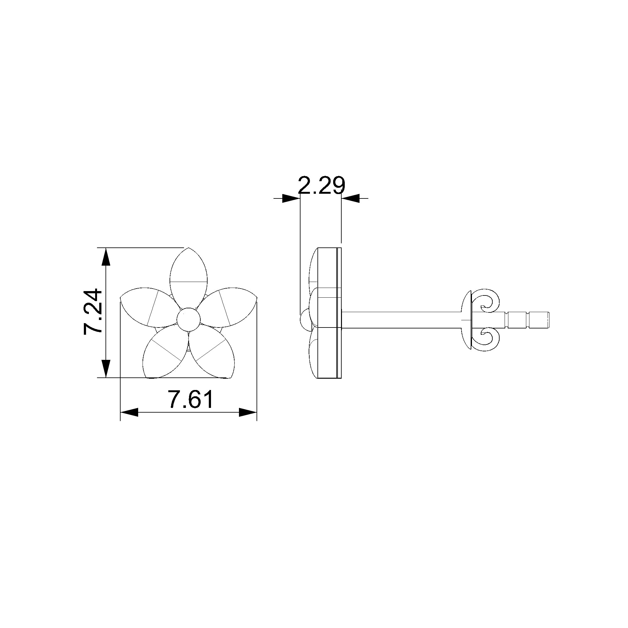Pargold Solid Gold Radiant Floral Gold Stud Earrings-Static