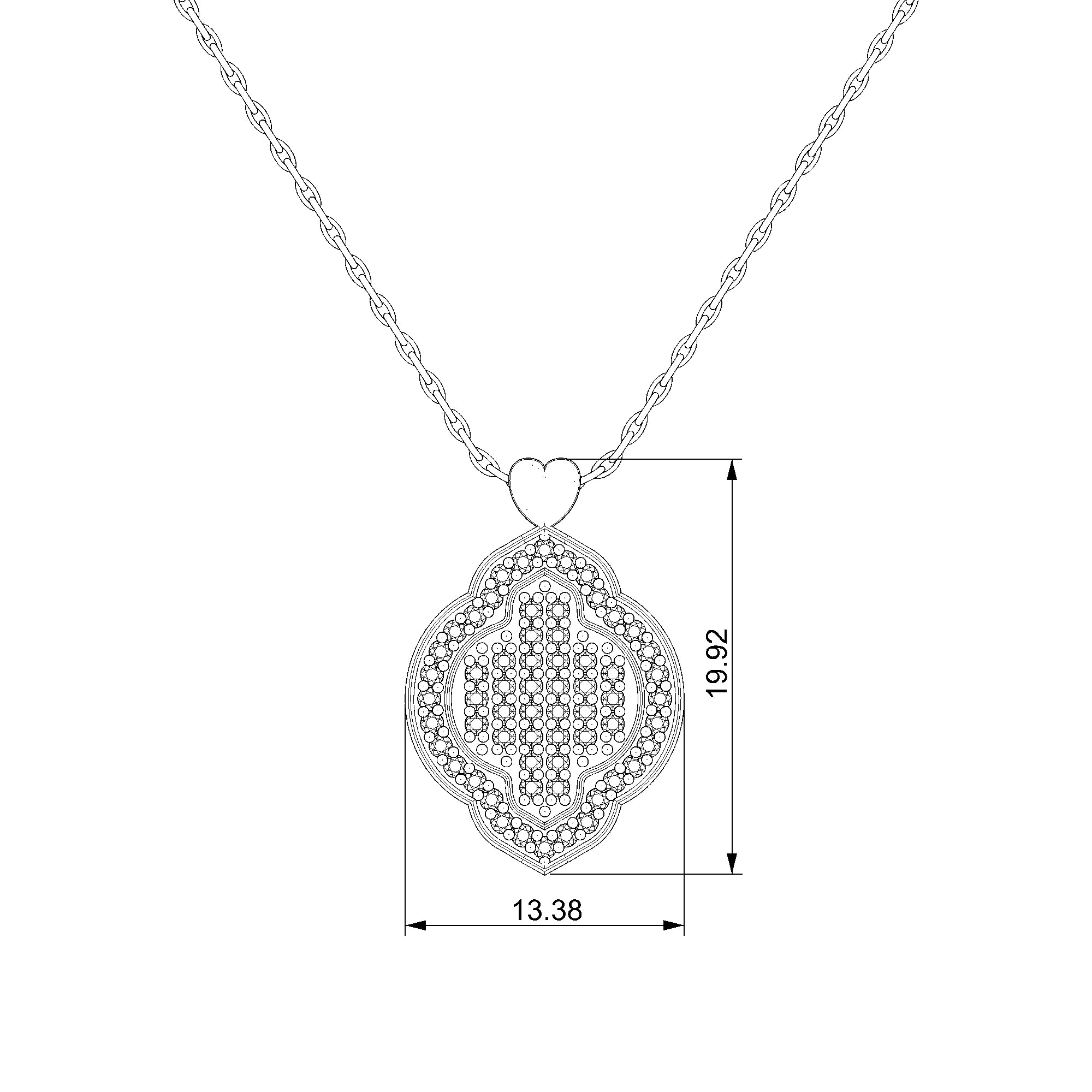 Pargold Solid Gold Radiant Elegance Gemstone Necklace-Static