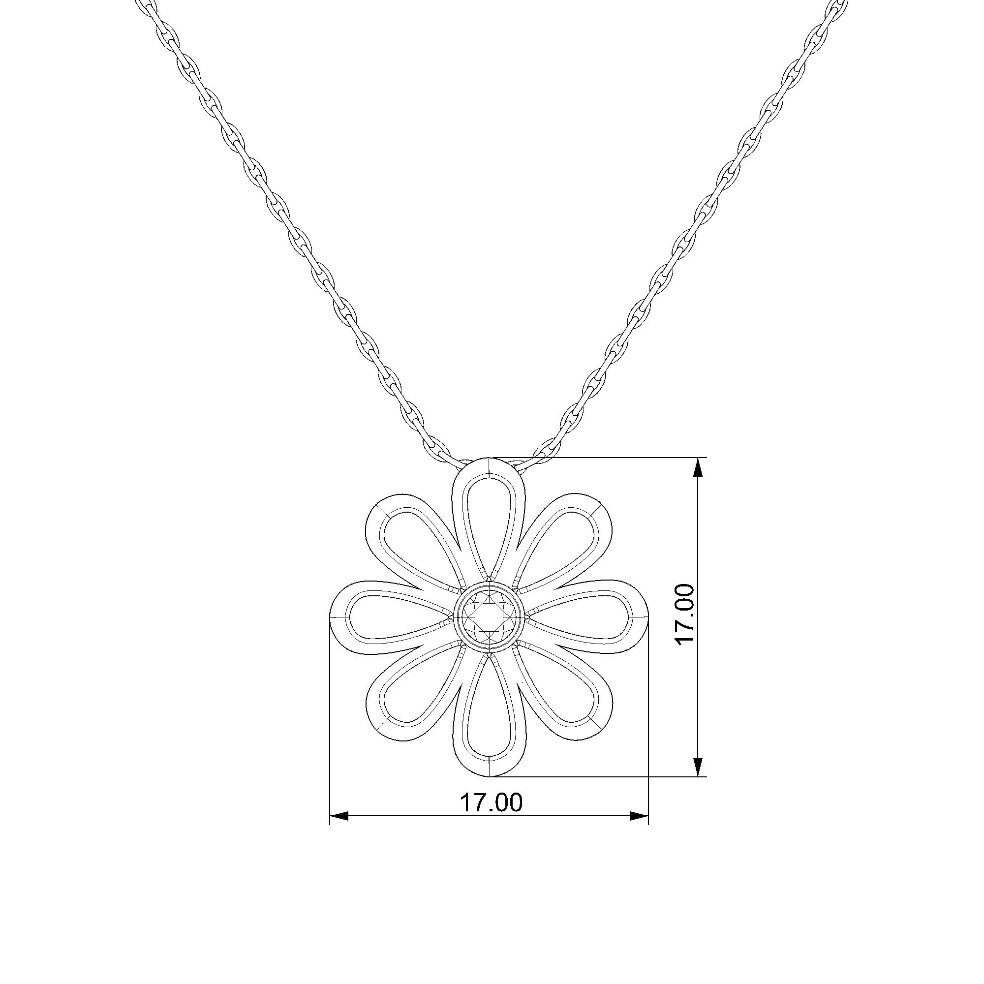Pargold Solid Gold Enchanting Floral Radiant Gemstone Necklace-Static