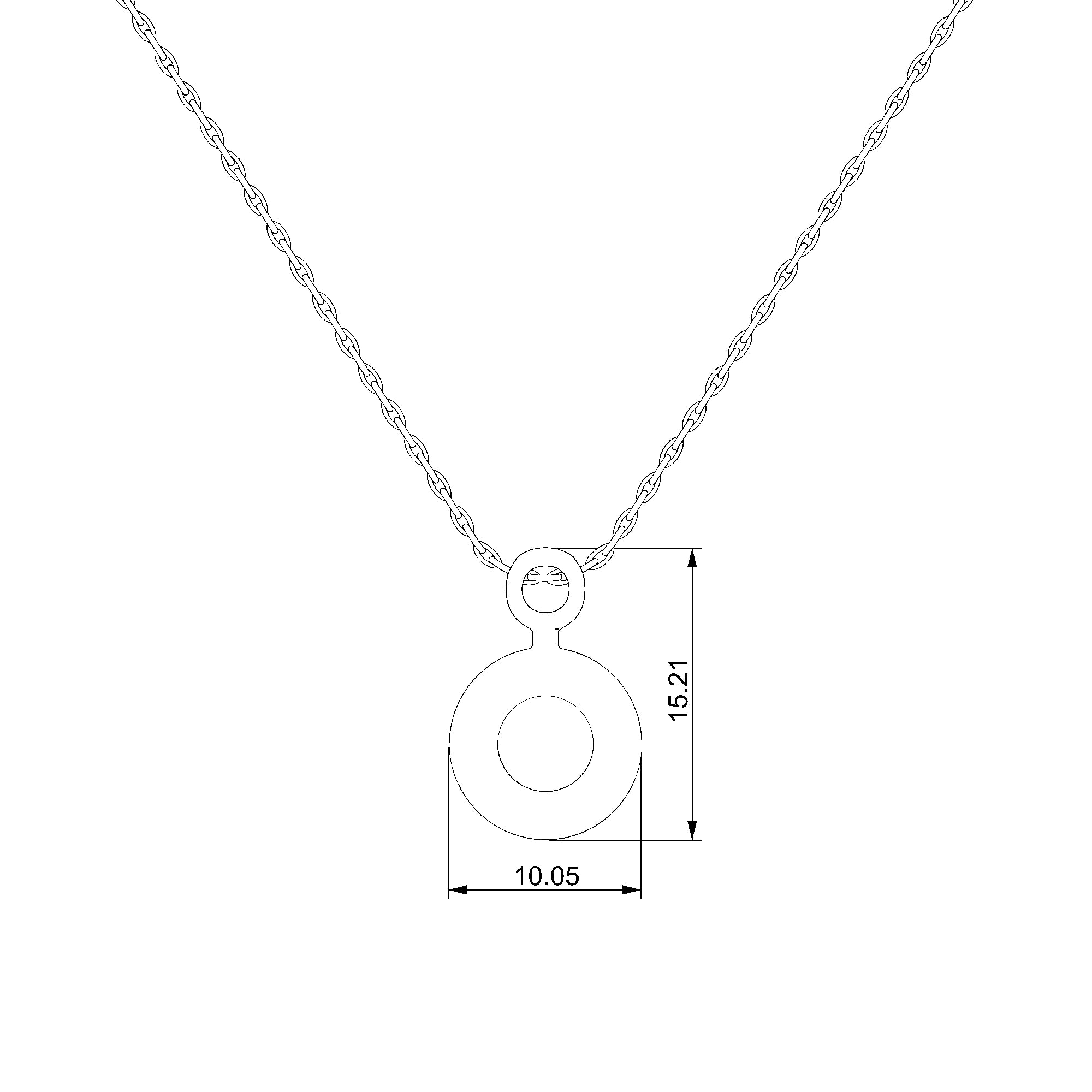 Pargold Solid Gold Exquisite Modern Circle Pendant-Static