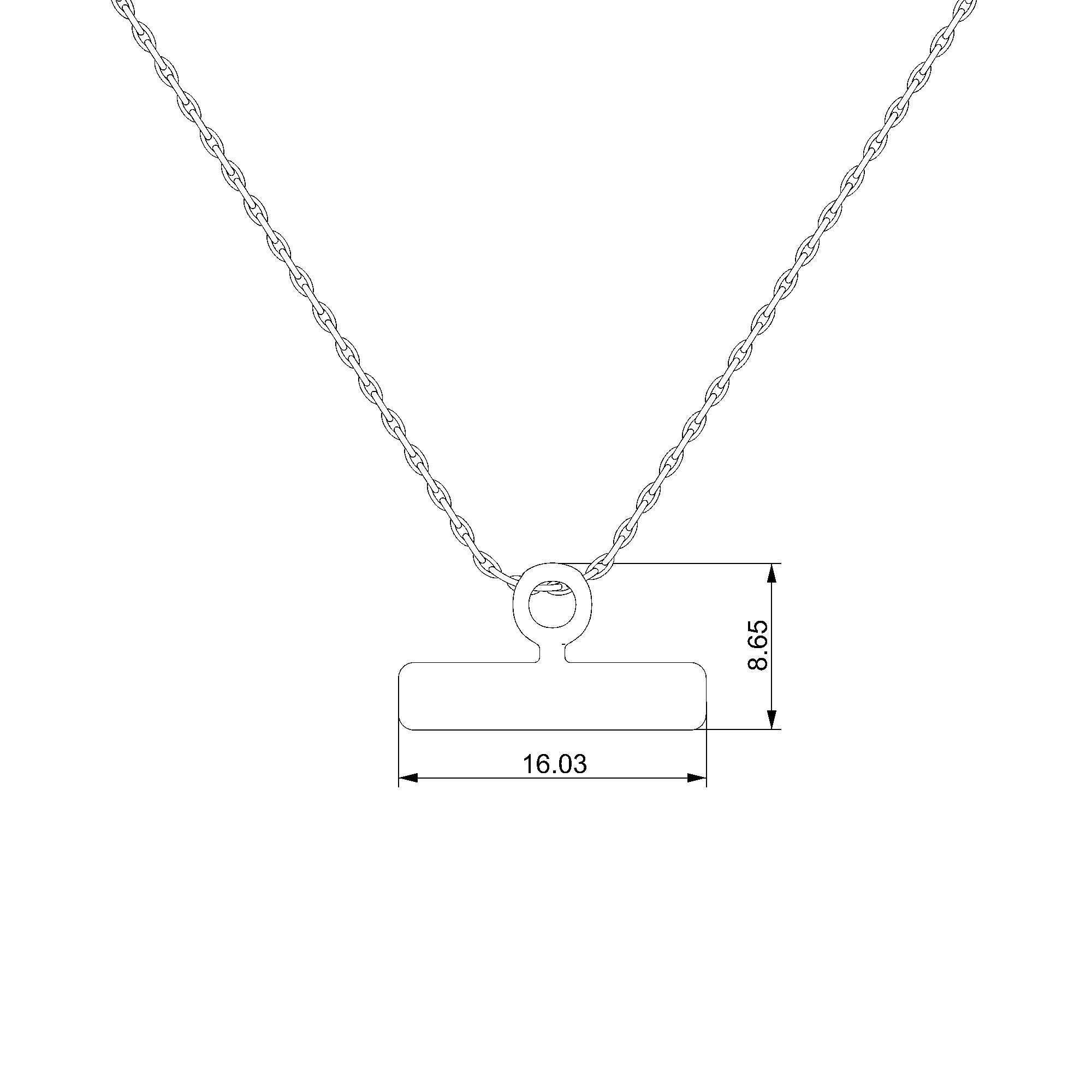 Pargold Solid Gold Timeless Elegance Bar Pendant-Static