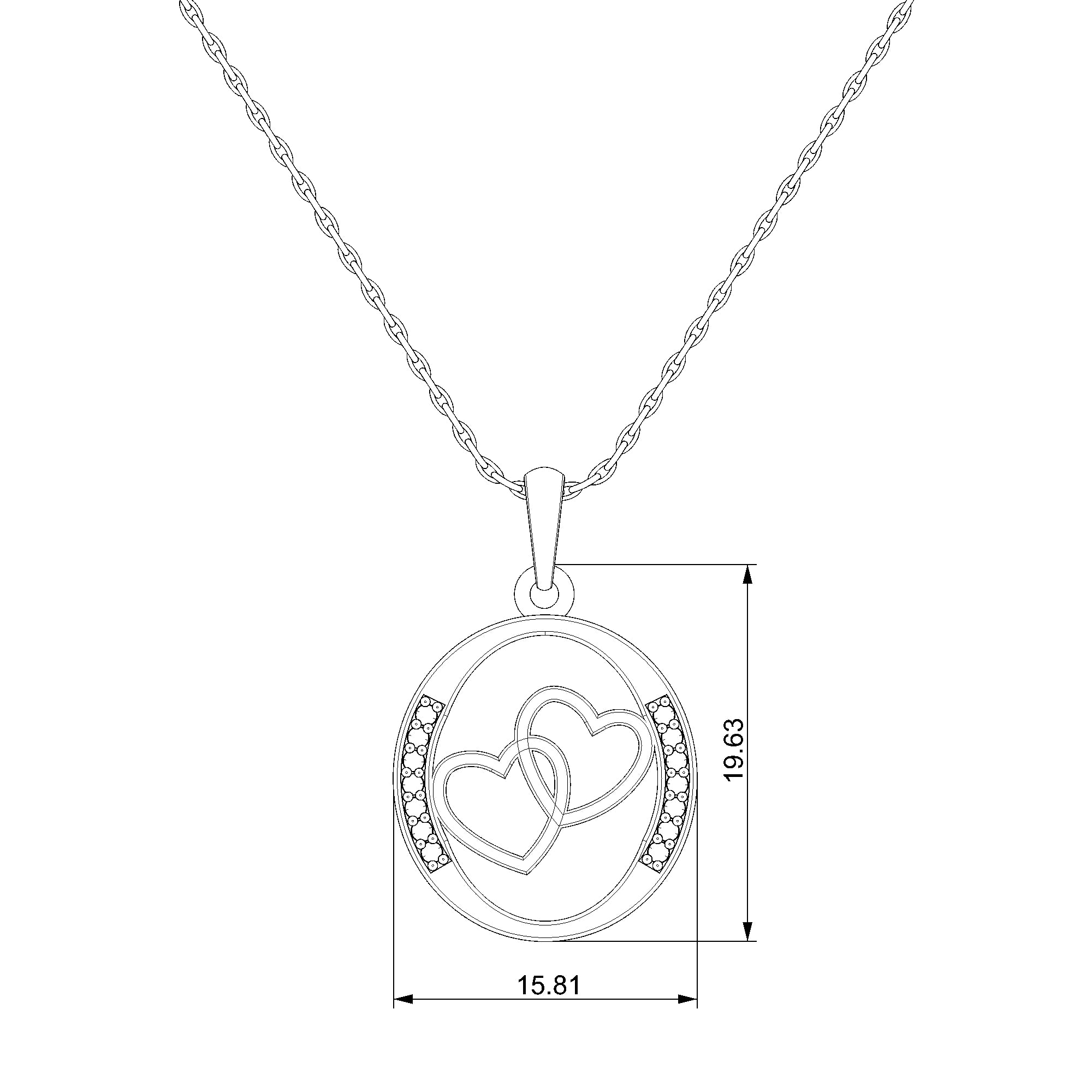 Pargold Solid Gold Heartfelt Embrace Pendant-Static