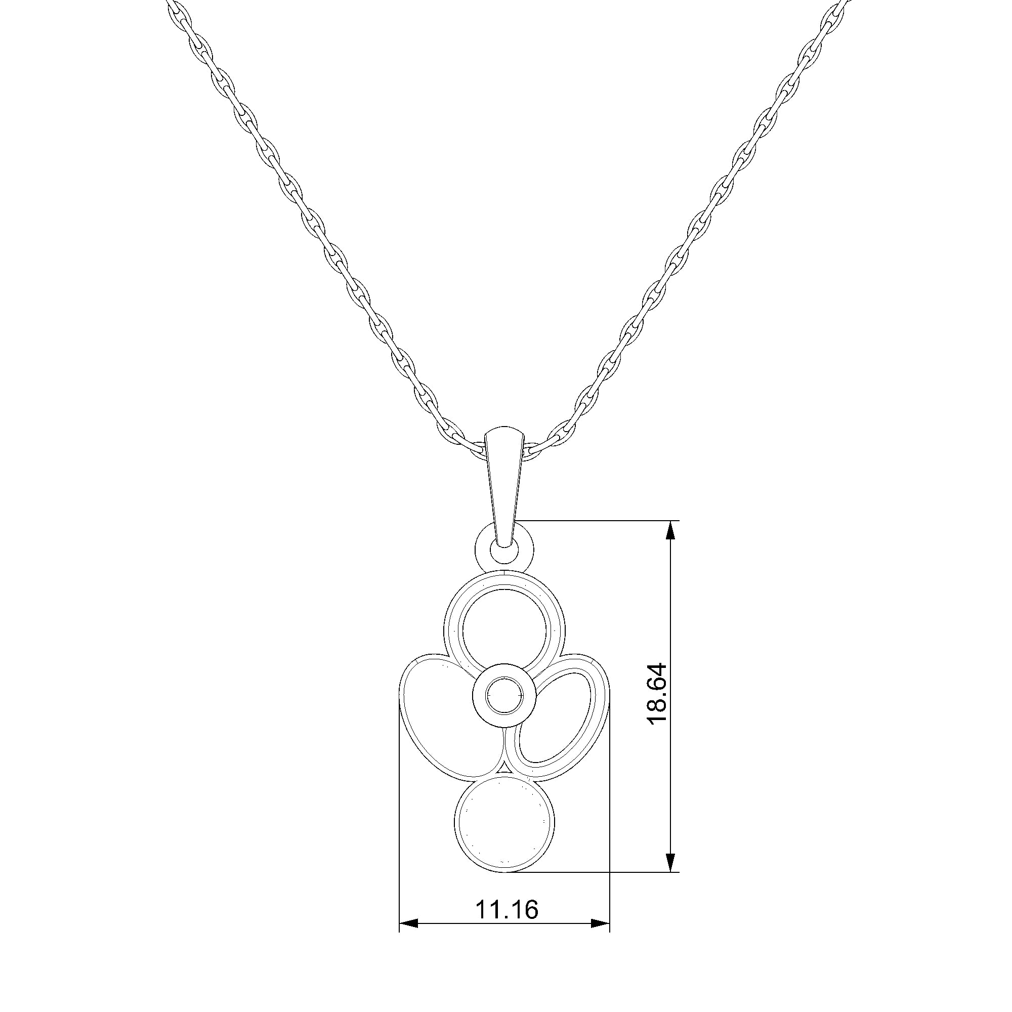 Pargold Solid Gold Elegant Floral Radiance Pendant-Static