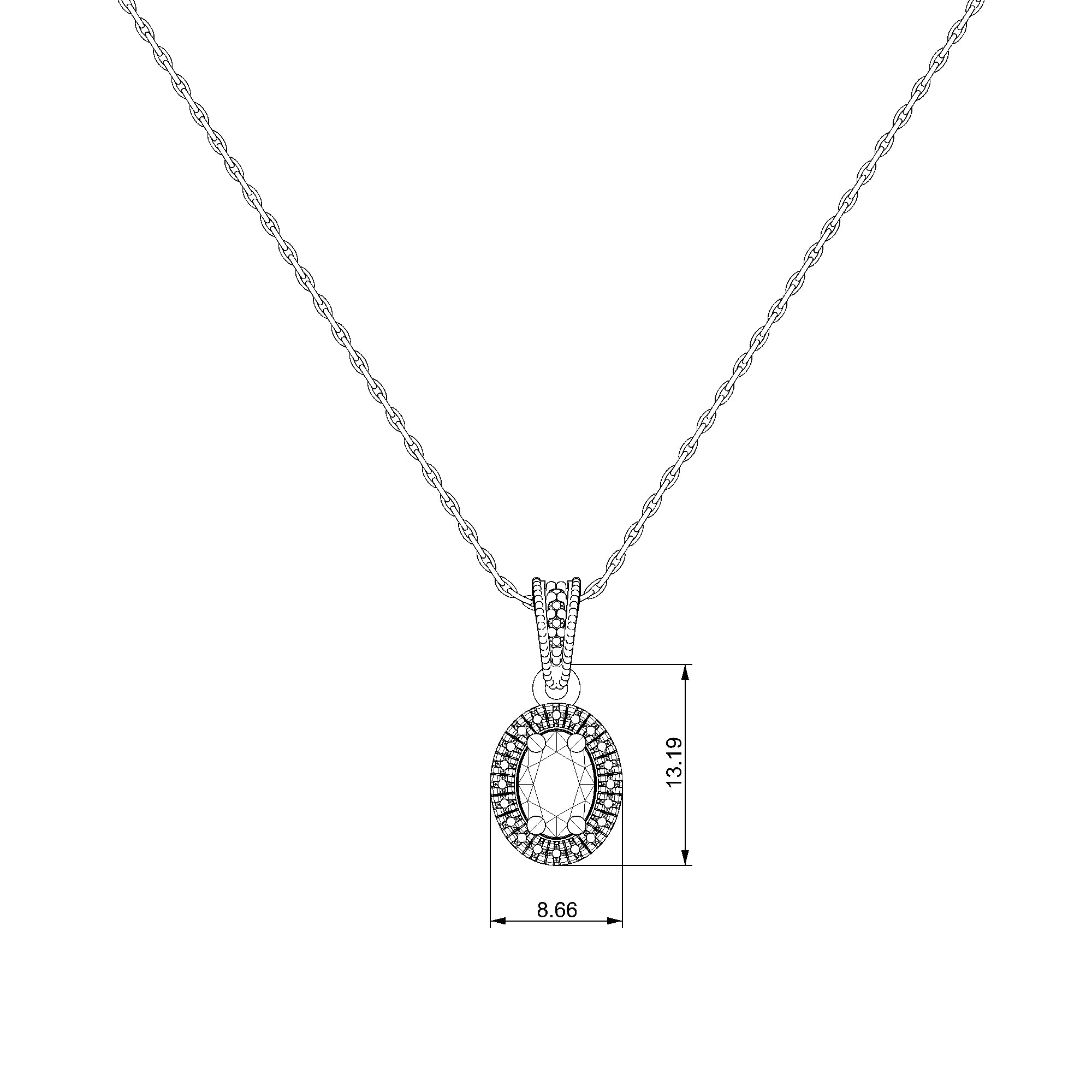 Pargold Solid Gold Dazzling Halo Pendant-Static