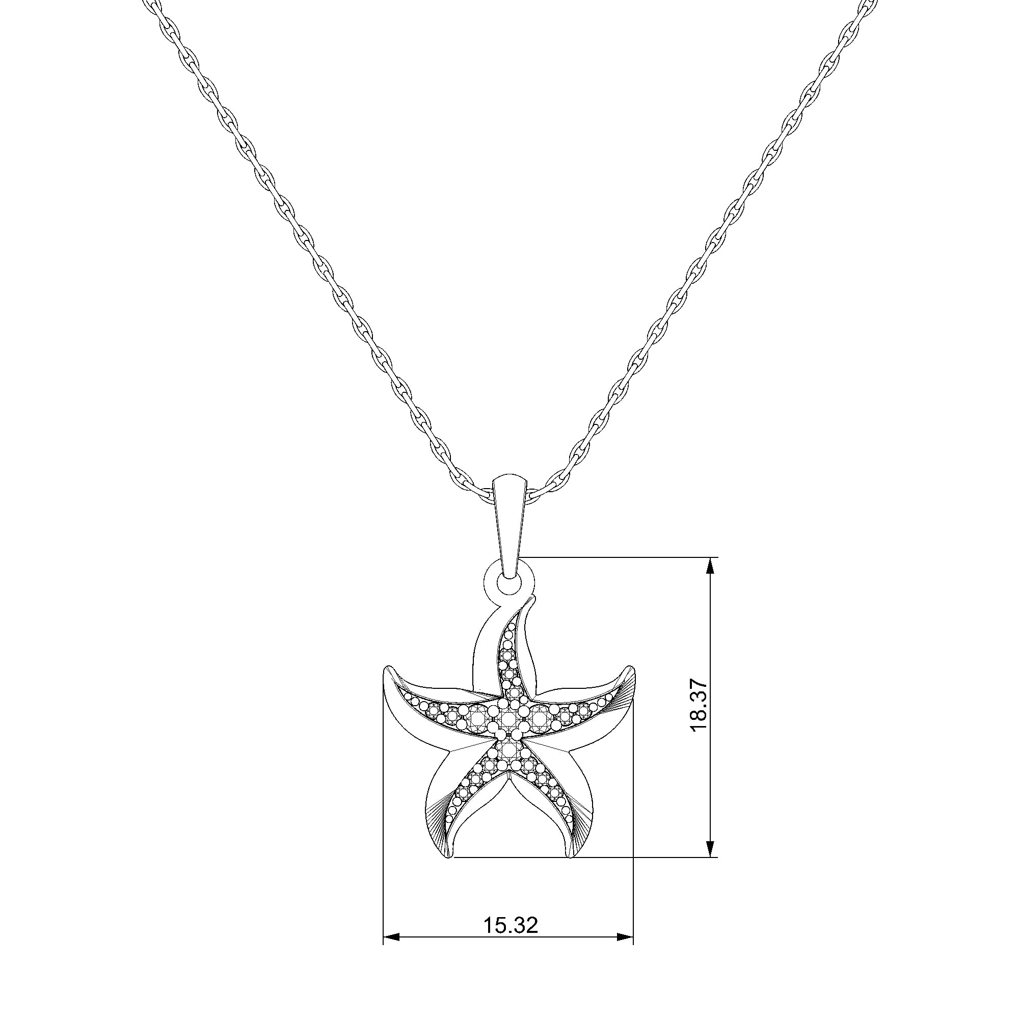 Pargold Solid Gold Marine Radiance Pendant Necklace-Static