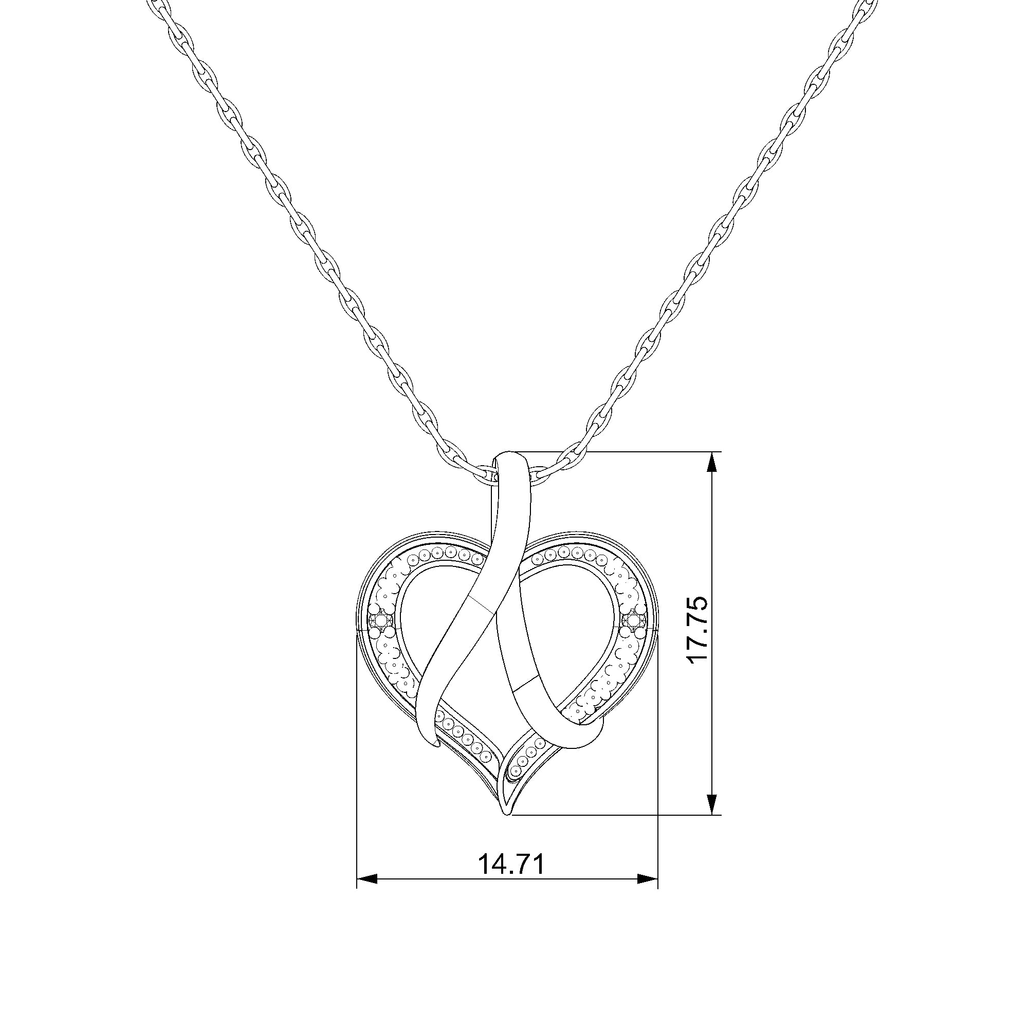 Pargold Solid Gold Exquisite Heart-Inspired Pendant-Static