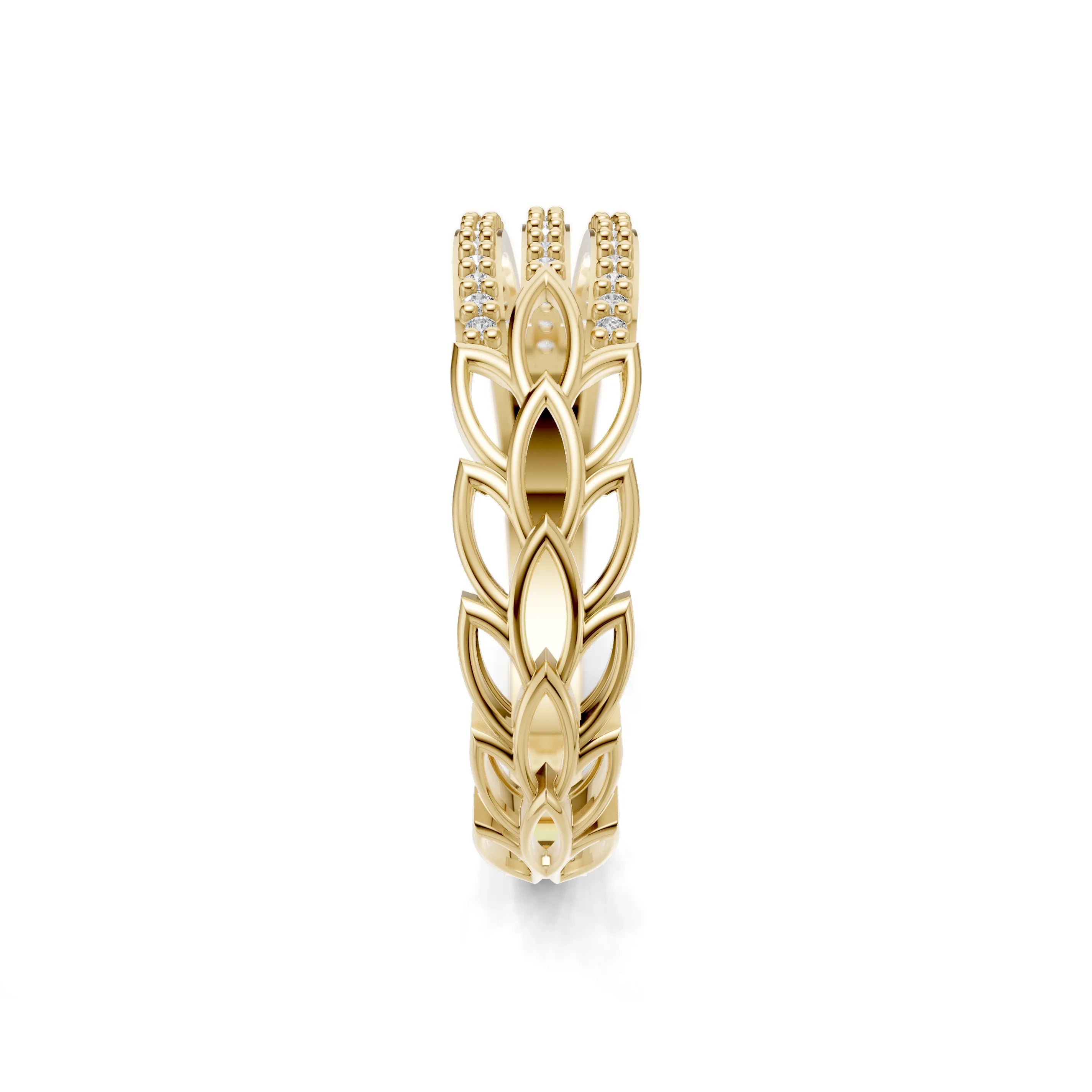 Pargold Solid Gold Celtic Knots Pave Elegance Ring -Gold_Diamond_Diamond_Static_Gold