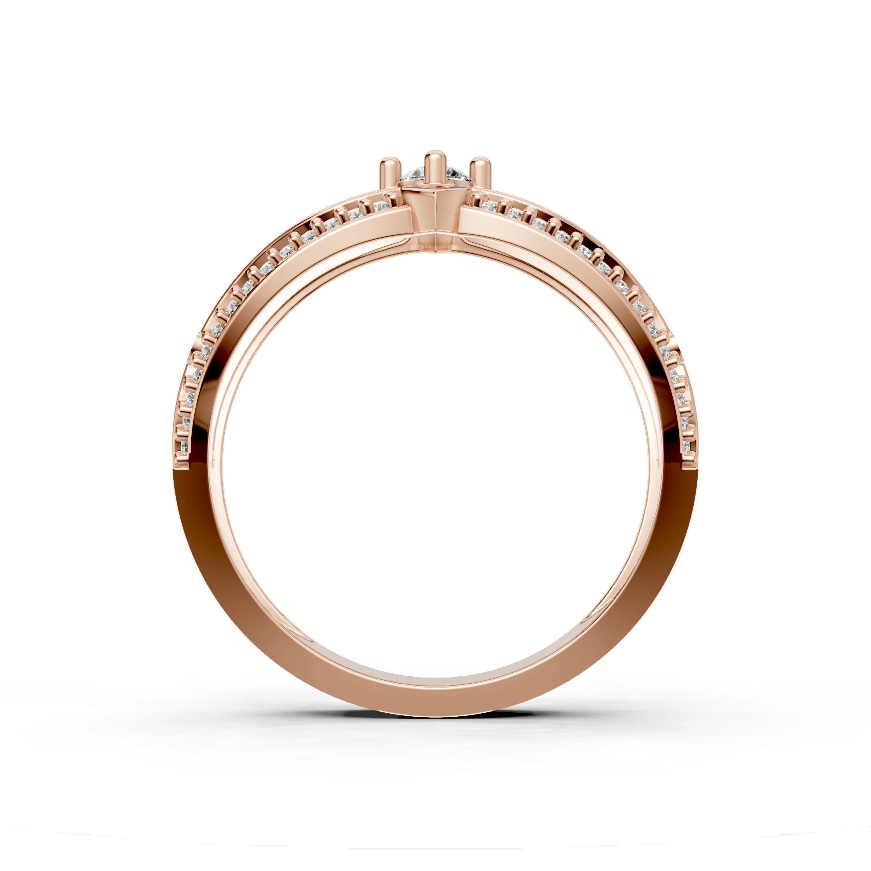 Pargold Solid Gold Radiant Symmetry Ornate Ring -Rose_Diamond_Diamond_Static_Rose