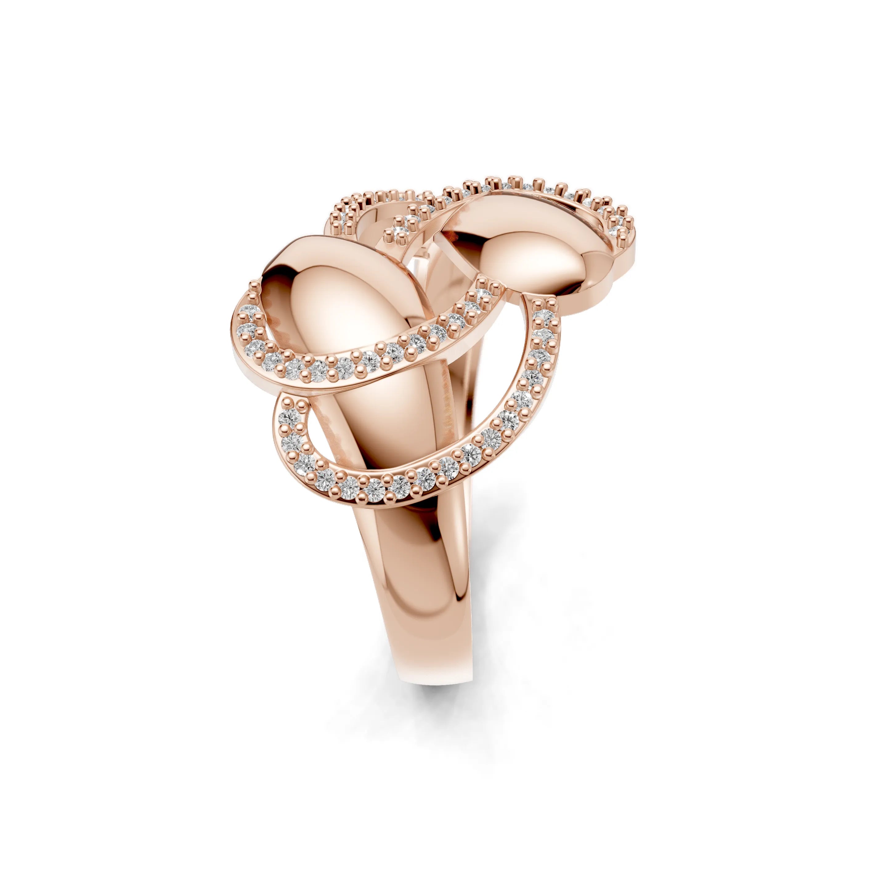 Pargold Solid Gold Eclipse Pave Crossover Ring -Rose_Diamond_Diamond_Static_Rose