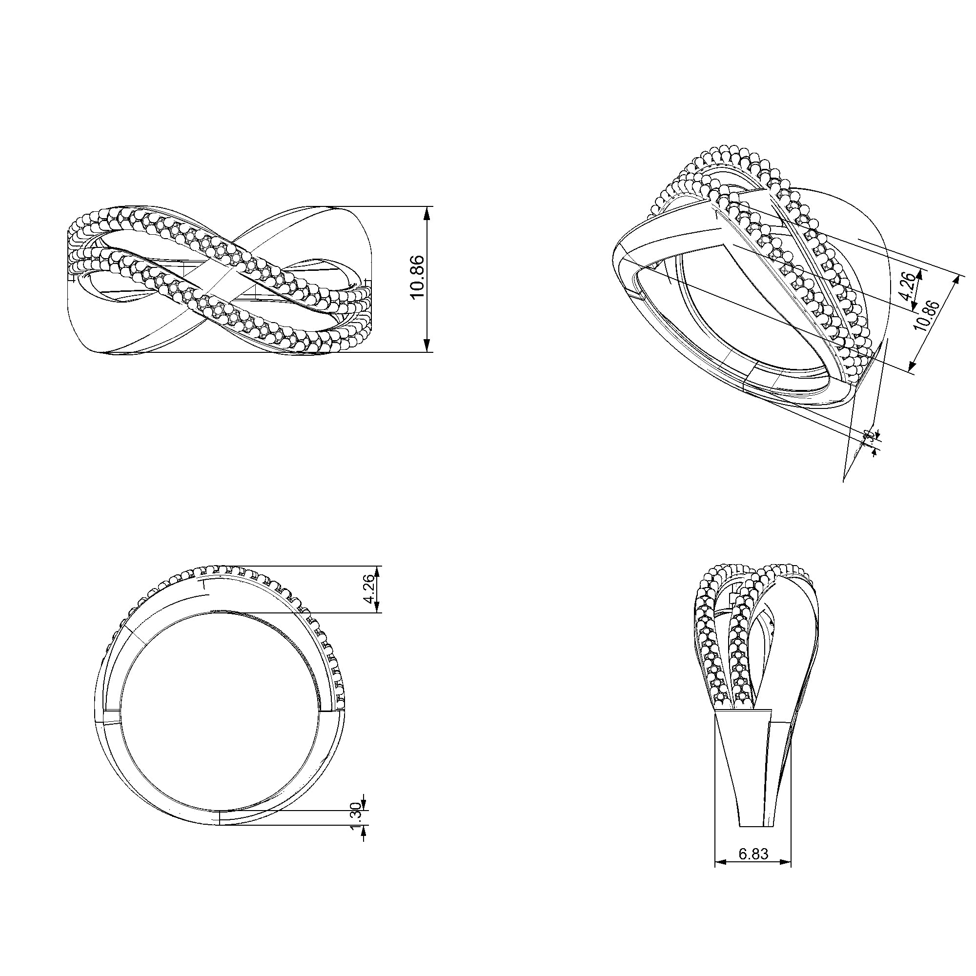 Pargold Solid Gold Entwined Splendor Ring-Static