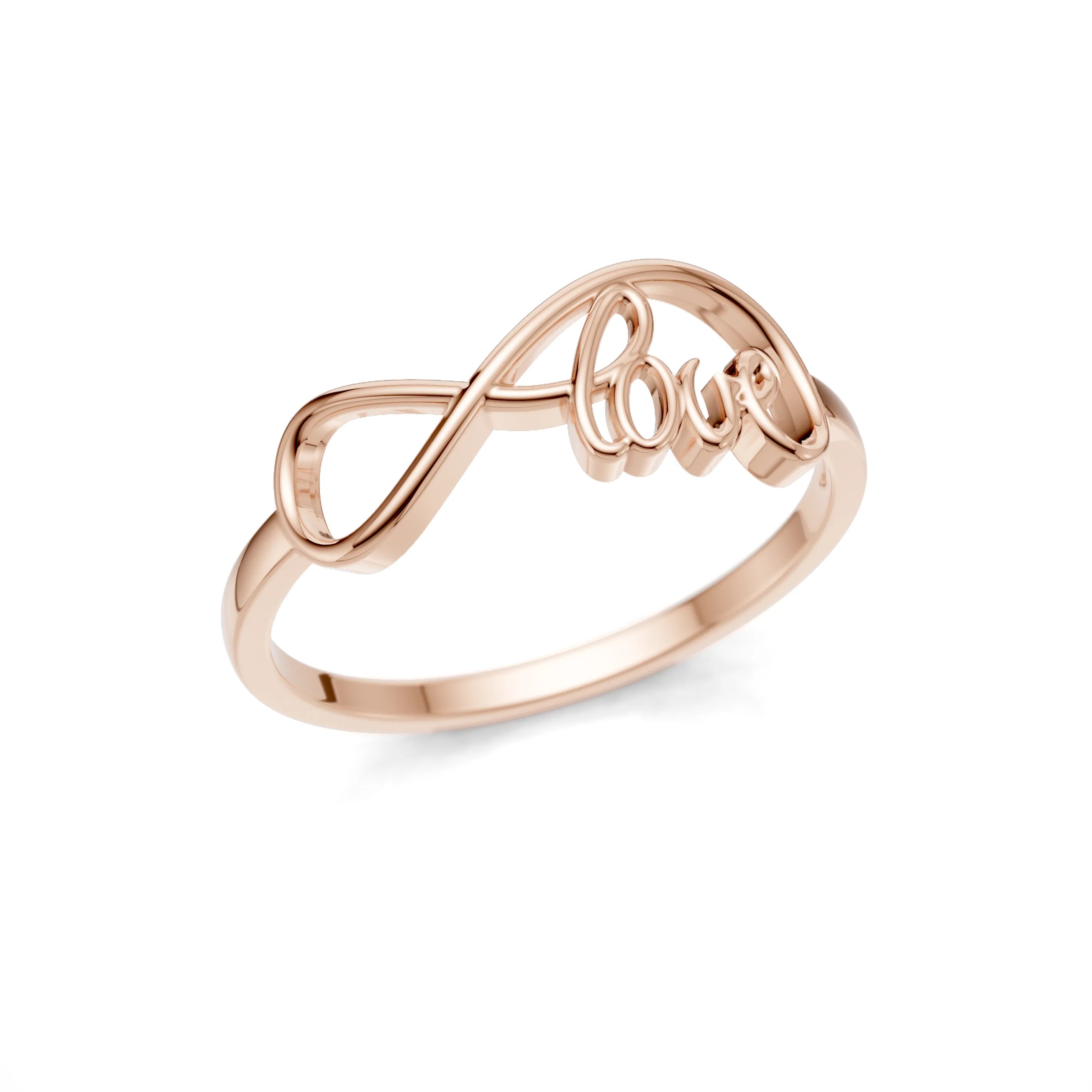 Pargold Solid Gold Infinite Love Luxe Ring -Rose_Static_Rose