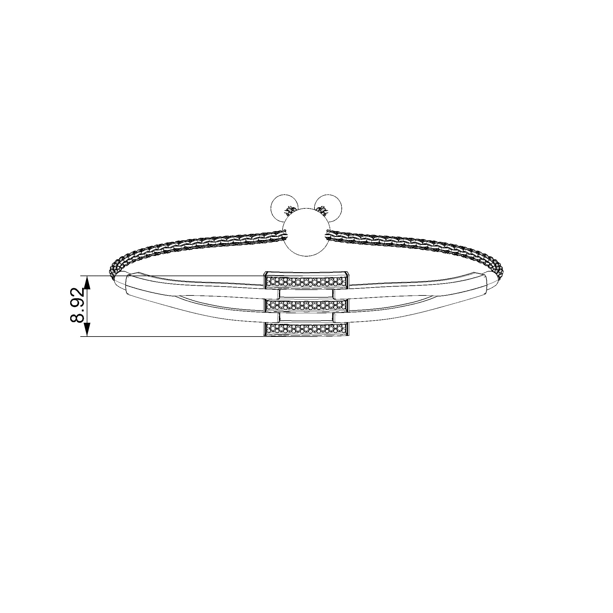 Pargold Solid Gold Elegant Radiance Adjustable Bracelet-Static