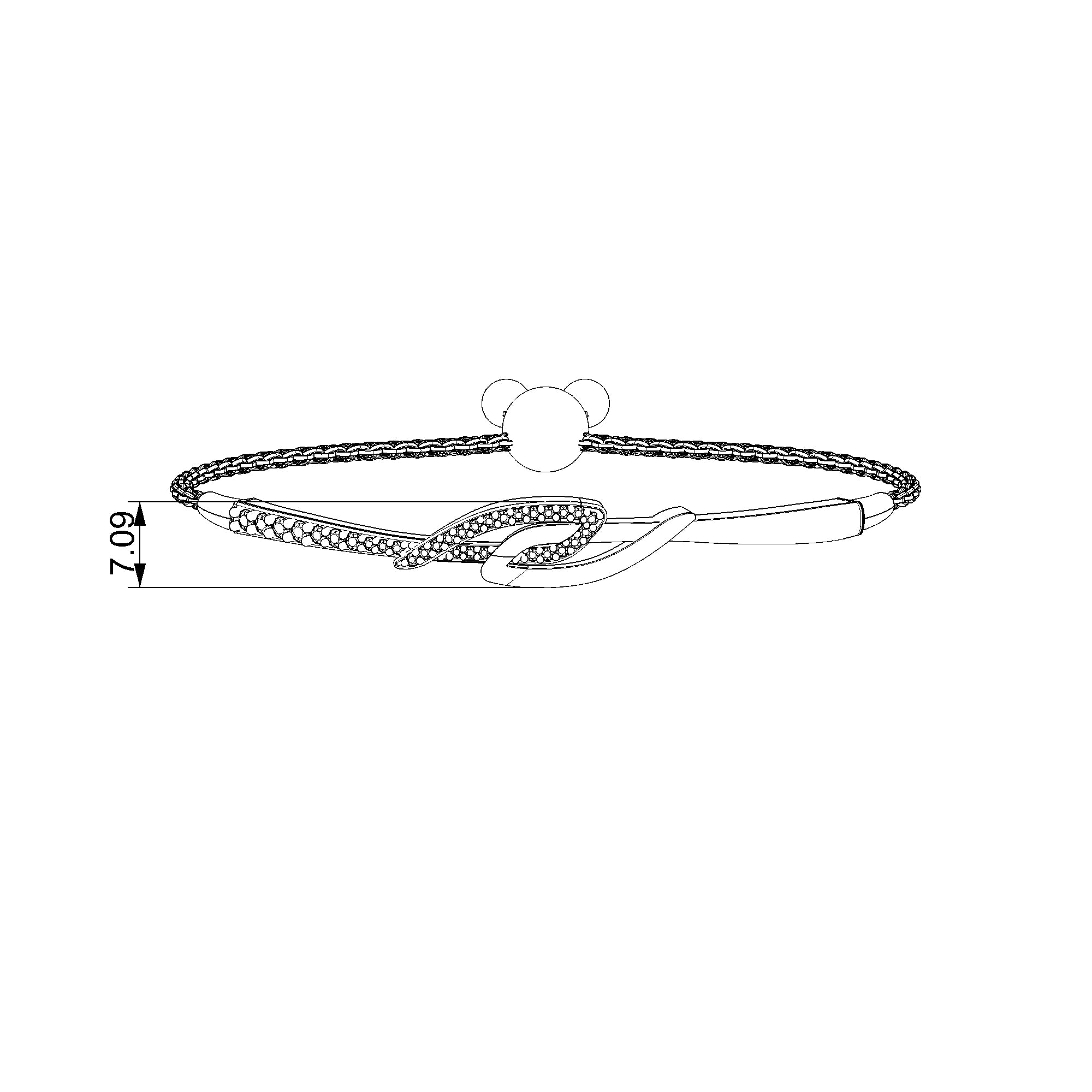 Pargold Solid Gold Elegant Whisper Radiant Gemstone Bracelet-Static