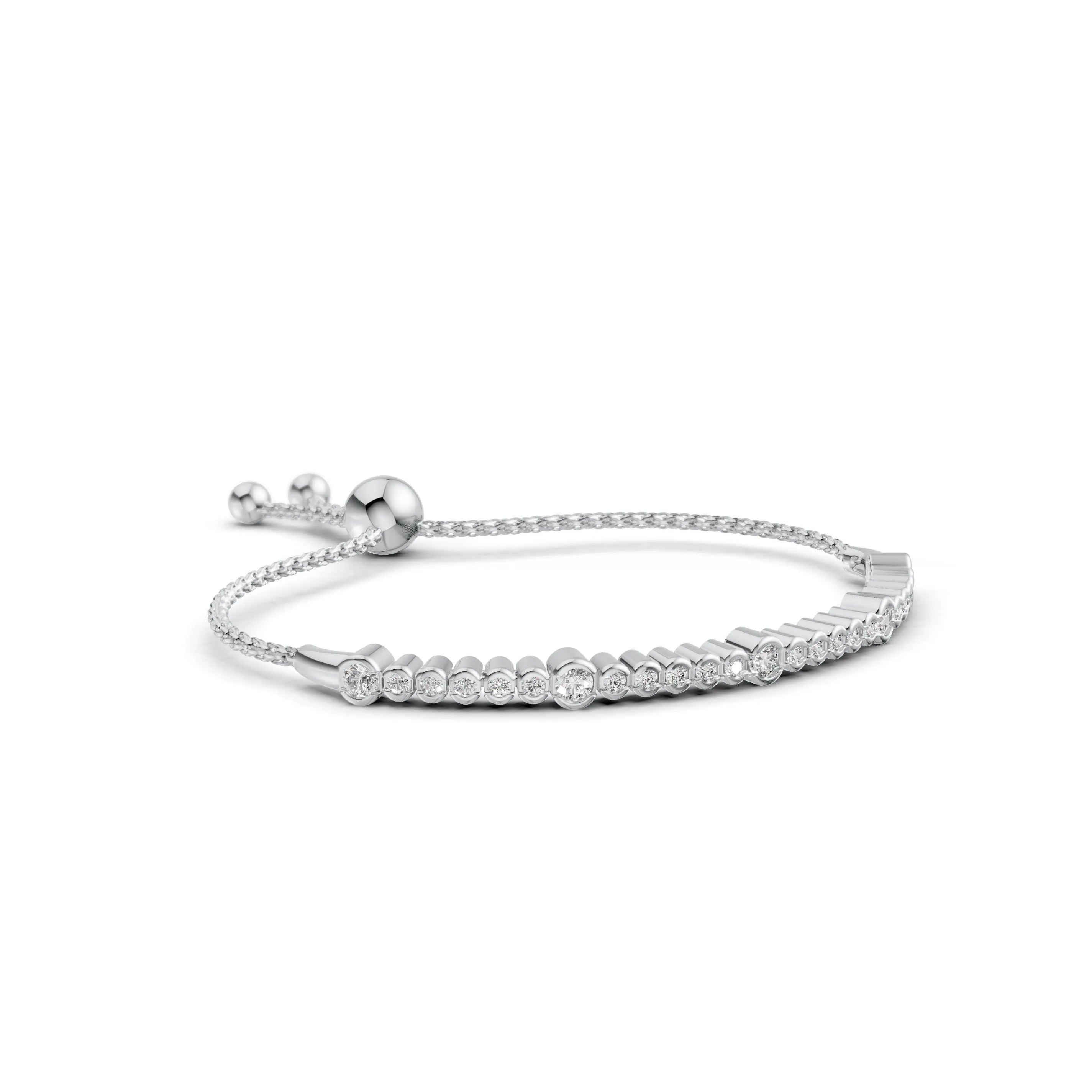 Pargold Solid Gold Elegantly Crafted Radiant Gemstone Bracelet -Silver_Diamond_Diamond_Static_Silver