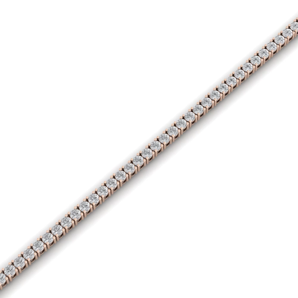 Pargold Solid Gold Golden Gleam Tennis Bracelet -Rose_Diamond_Diamond_Static_Rose