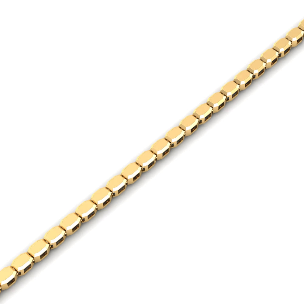 Pargold Solid Gold Elegant Prism Faceted Bracelet -Gold_Static_Gold