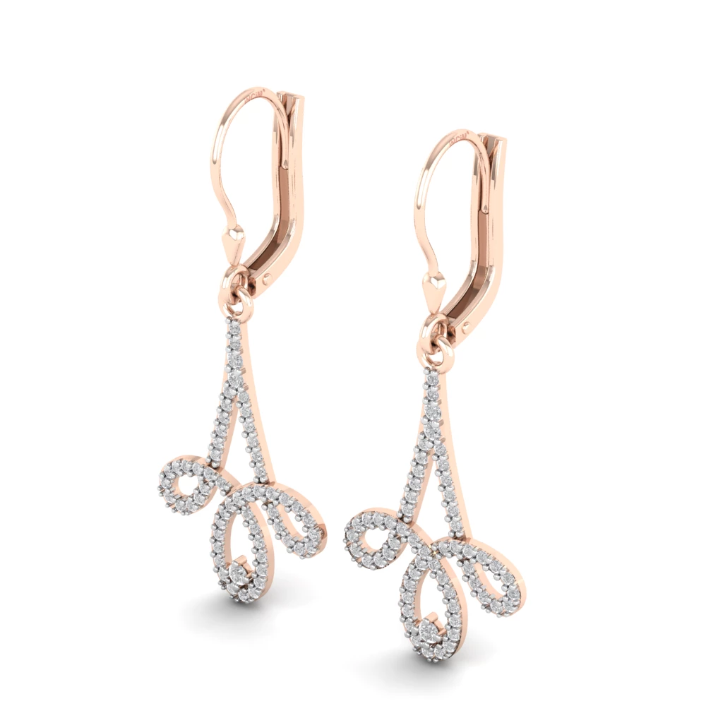 Pargold Solid Gold Pav√© Fleur Elegance Earrings -Rose_Diamond_Diamond_Static_Rose