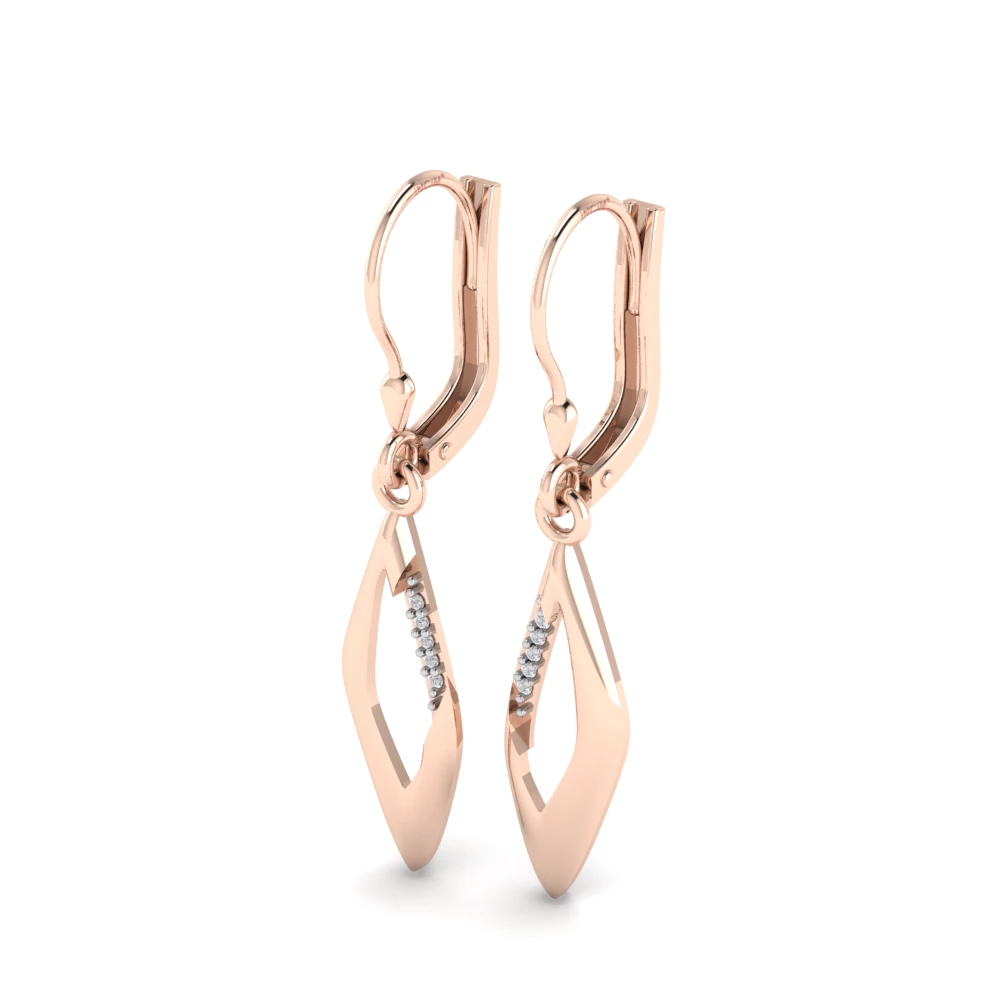 Pargold Solid Gold Classic Teardrop Pav√© Earrings -Rose_Diamond_Diamond_Static_Rose