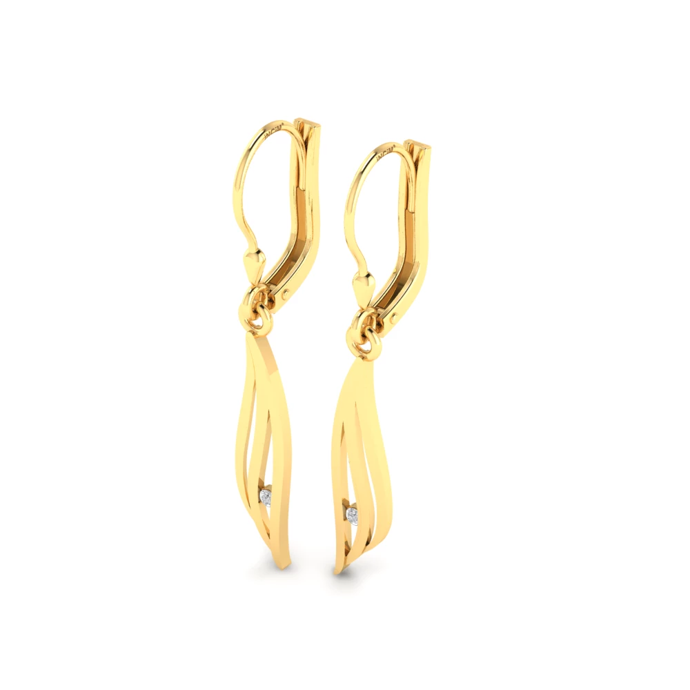 Pargold Solid Gold Gemstone Drop Earrings -Gold_Diamond_Static_Gold