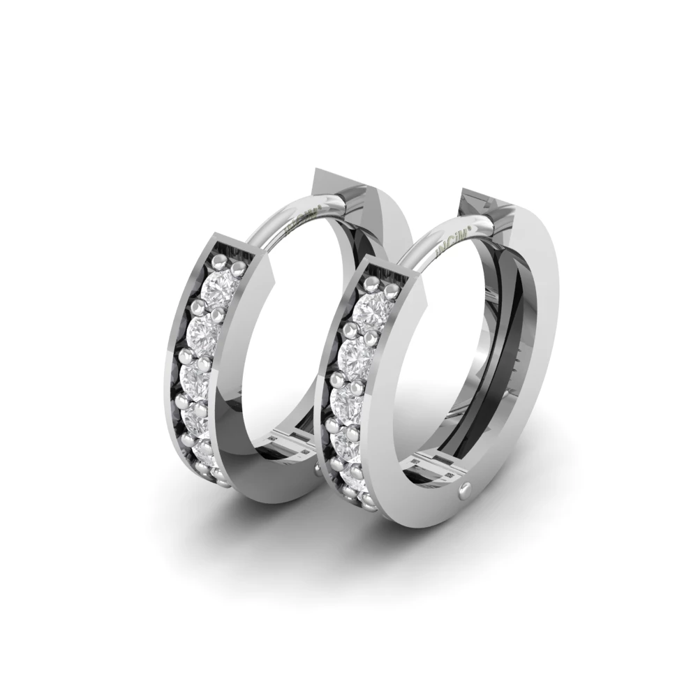 Pargold Solid Gold Glimmering Elegance Hoops -Silver_Diamond_Diamond_Static_Silver