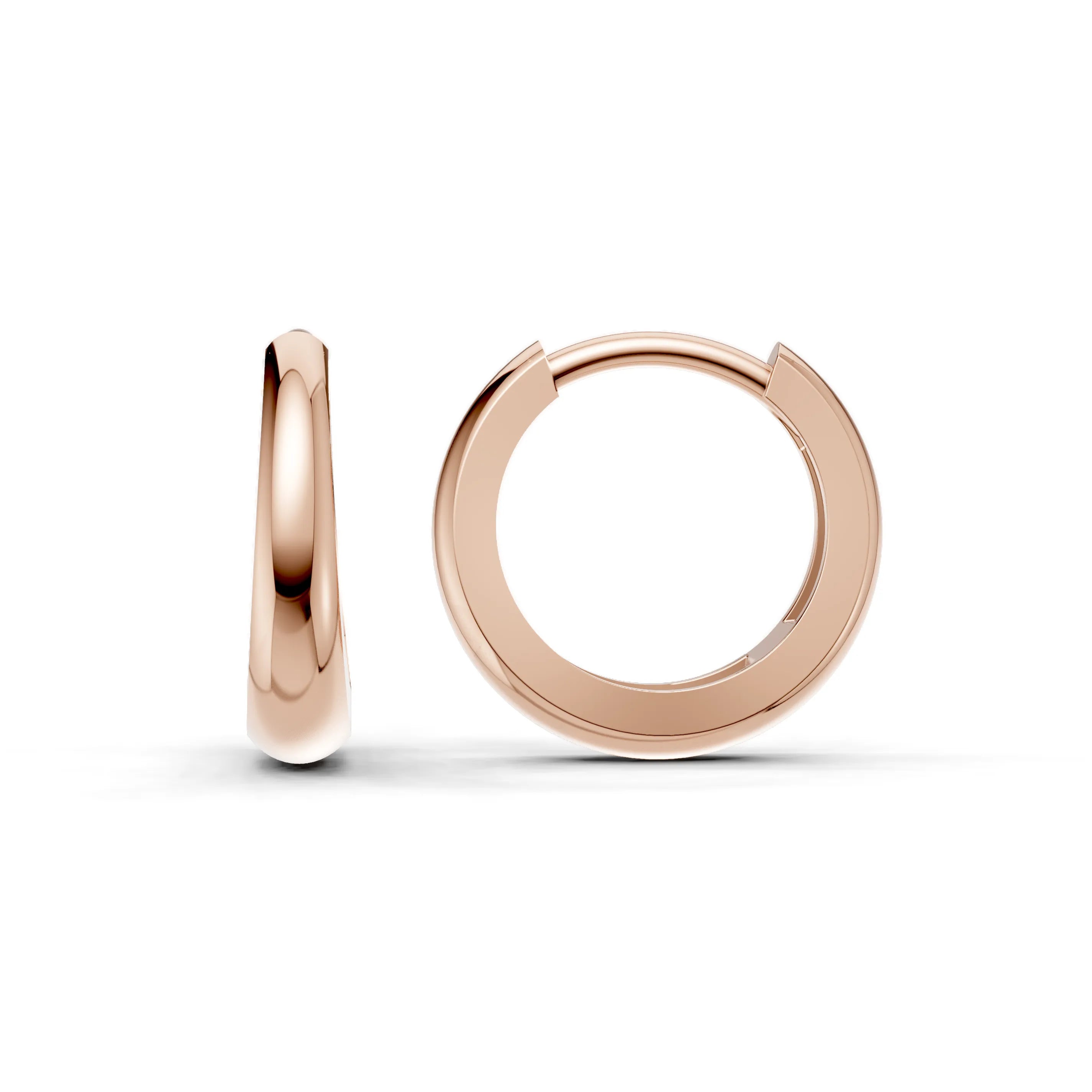 Pargold Solid Gold Elegant Custom Gold Hoop Earrings -Rose_Static_Rose