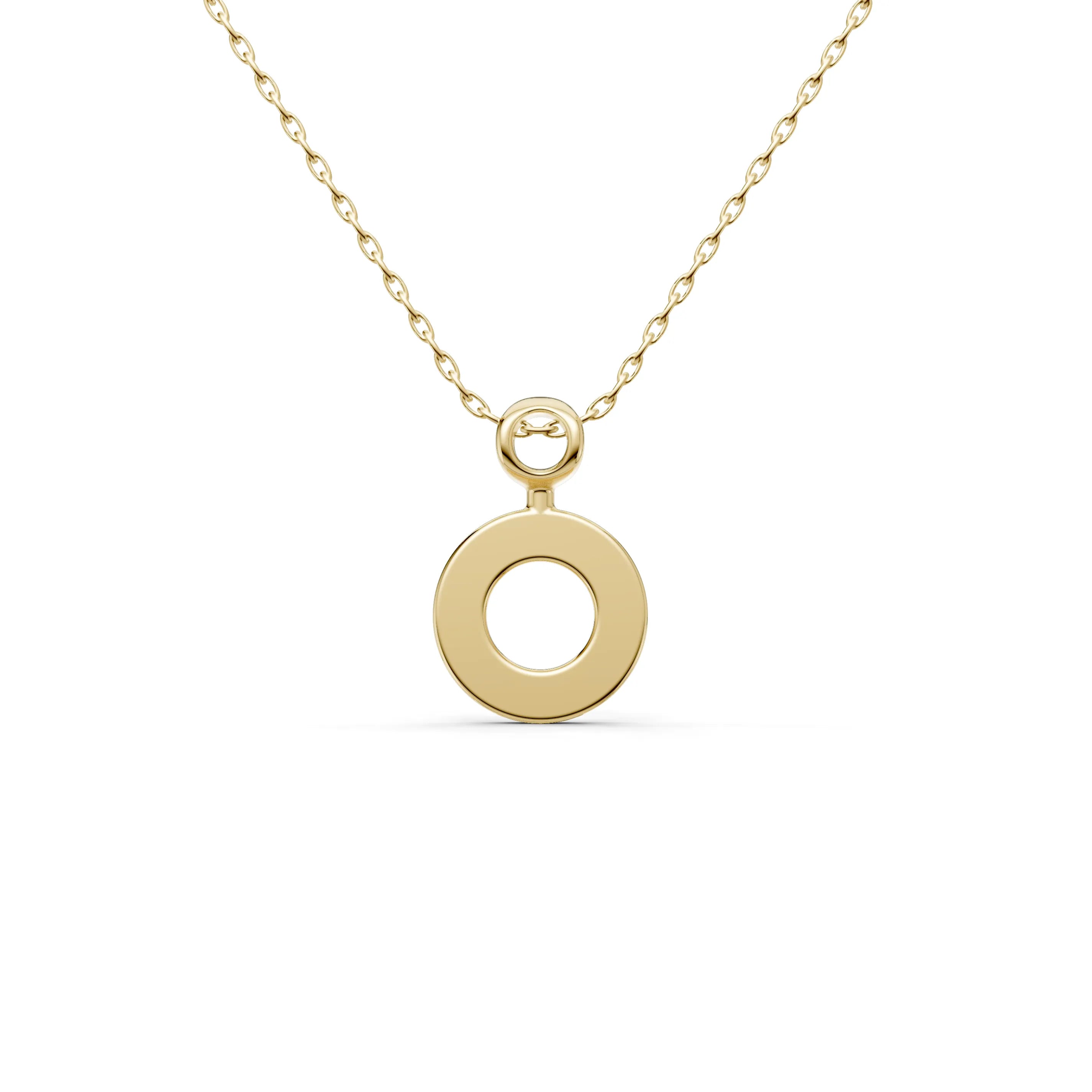 Pargold Solid Gold Exquisite Modern Circle Pendant -Gold_Static_Gold