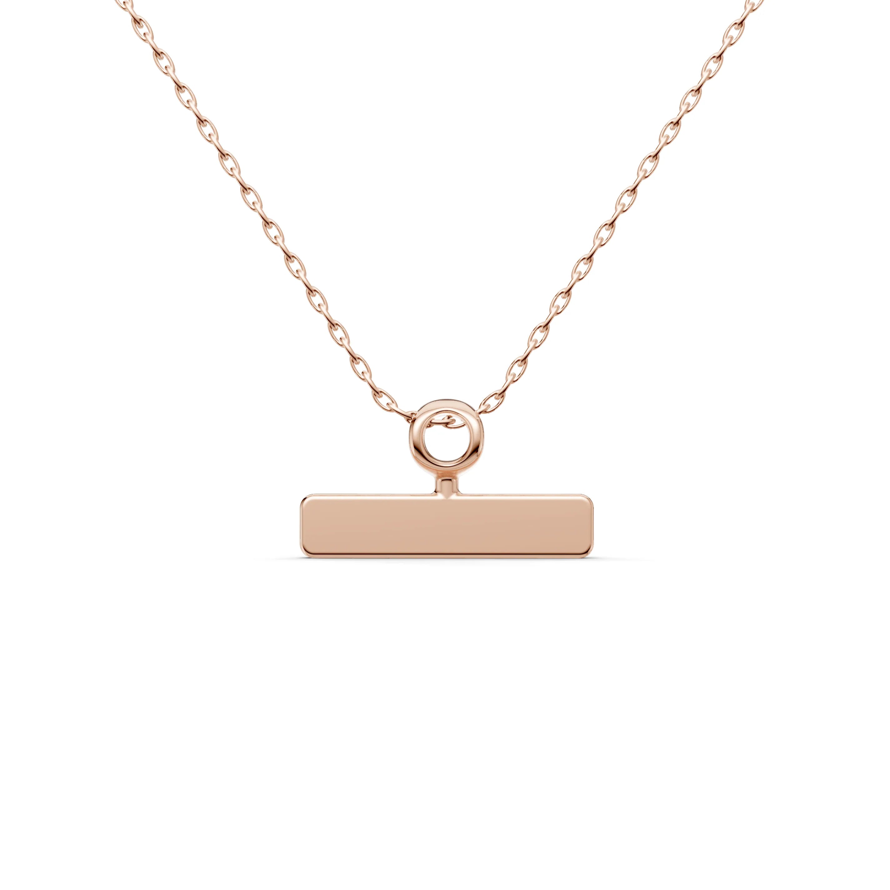 Pargold Solid Gold Timeless Elegance Bar Pendant -Rose_Static_Rose