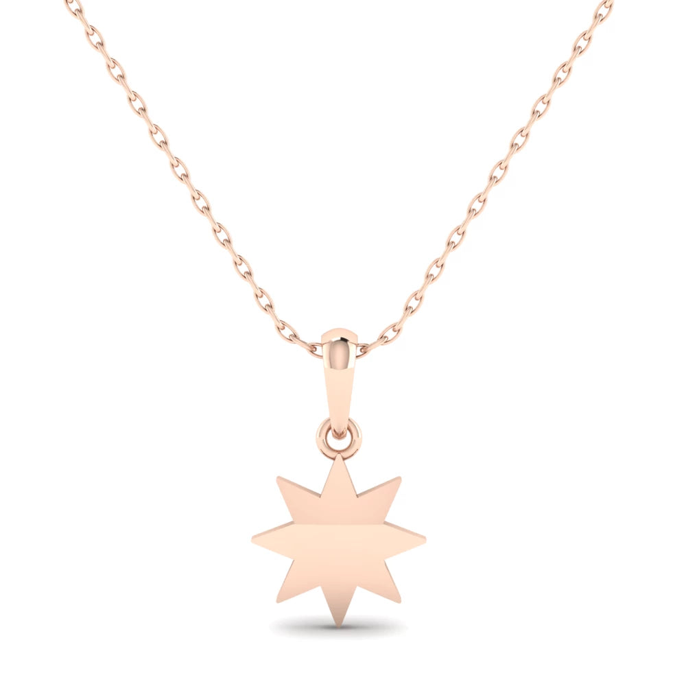 Pargold Solid Gold Guiding Star Pendant -Rose_Static_Rose