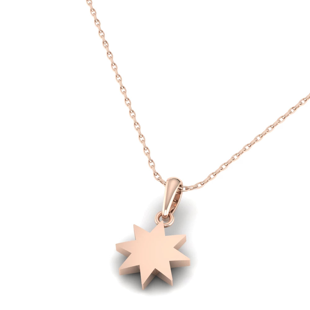 Pargold Solid Gold Guiding Star Pendant -Rose_Static_Rose