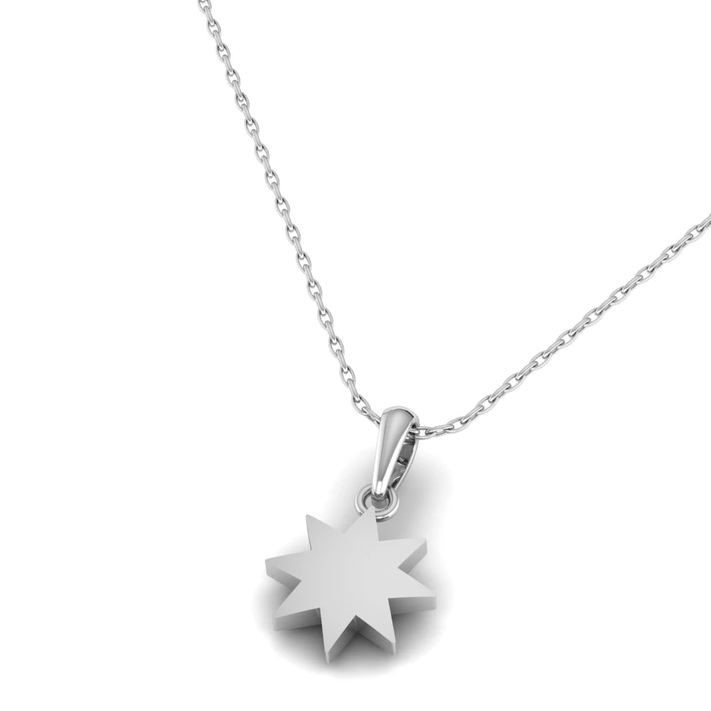 Pargold Solid Gold Guiding Star Pendant -Silver_Static_Silver