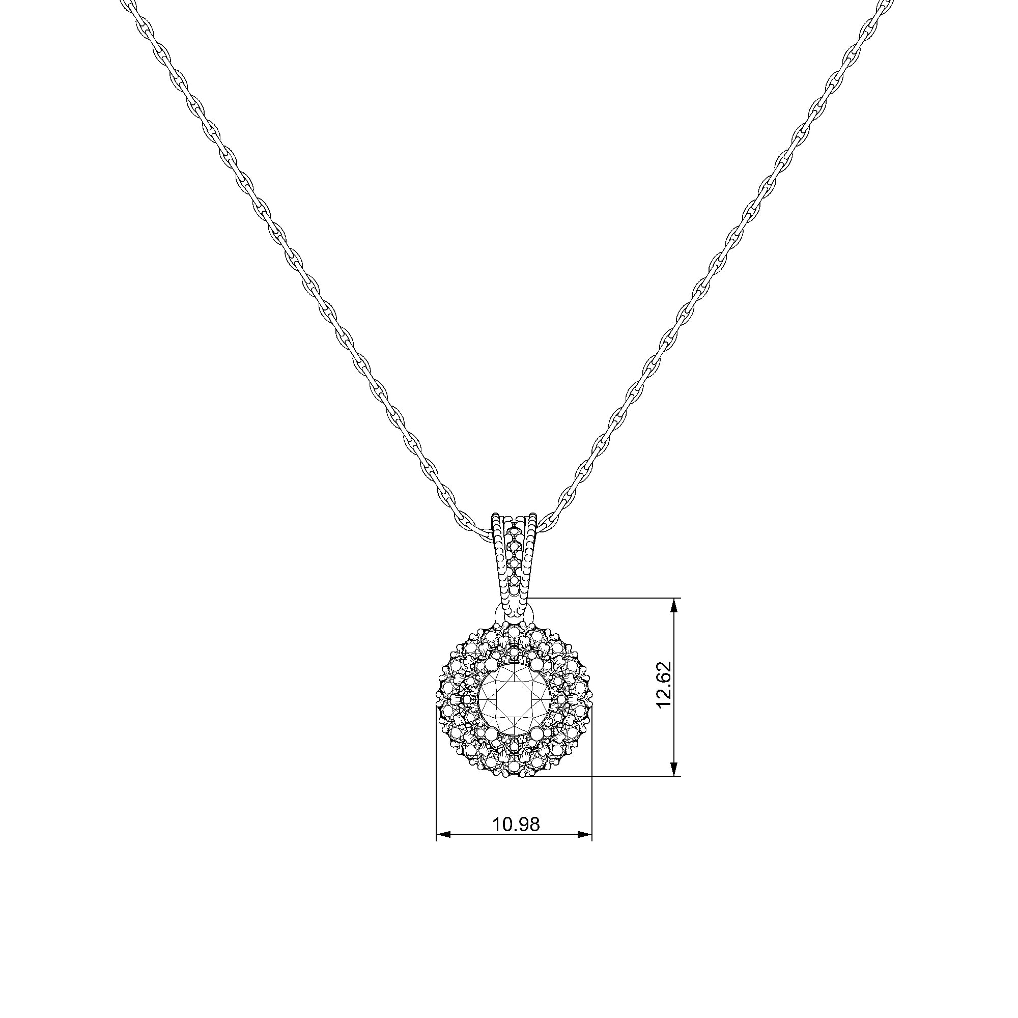 Pargold Solid Gold Magnificent Solitaire Pendant-Static