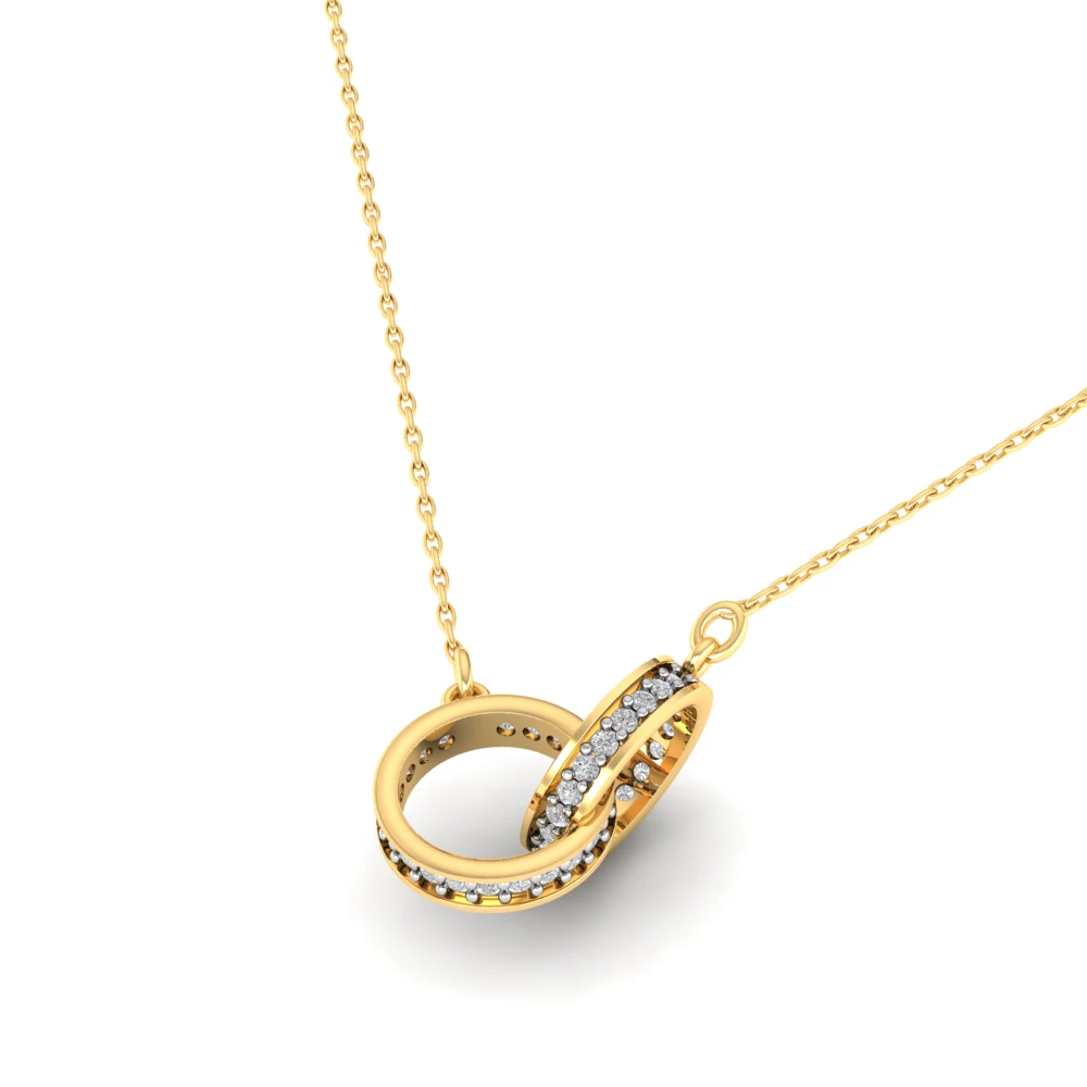 Pargold Solid Gold Together Forever Pendant -Gold_Diamond_Diamond_Static_Gold