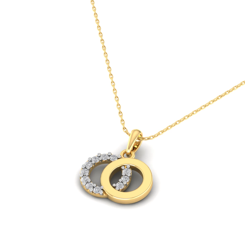 Pargold Solid Gold Eternal Unity Pendant -Gold_Diamond_Diamond_Static_Gold