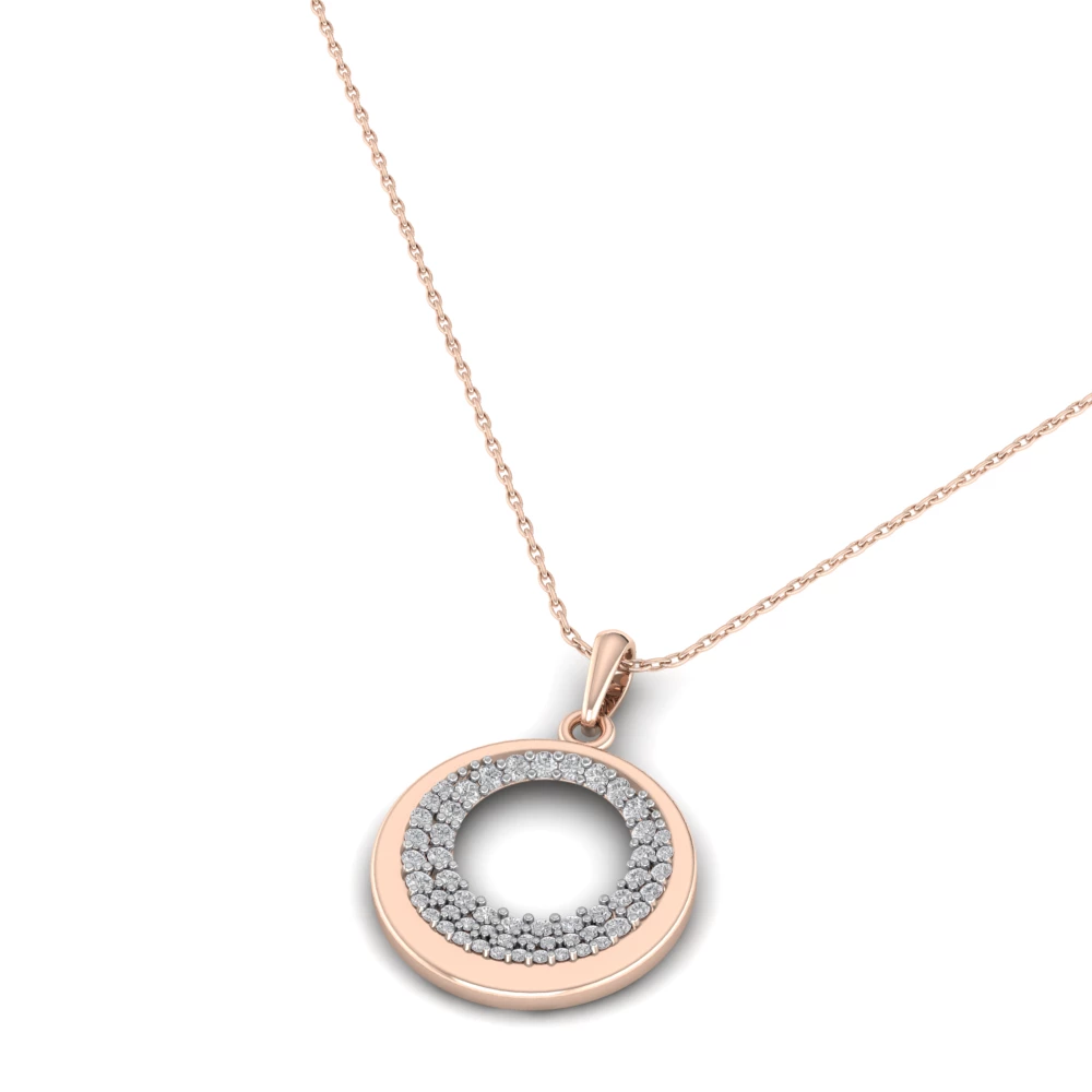 Pargold Solid Gold Golden Eclipse Pendant -Rose_Diamond_Diamond_Static_Rose