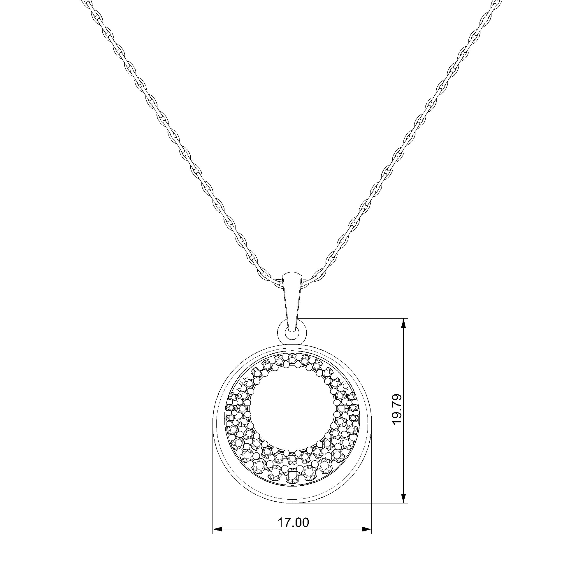 Pargold Solid Gold Golden Eclipse Pendant-Static