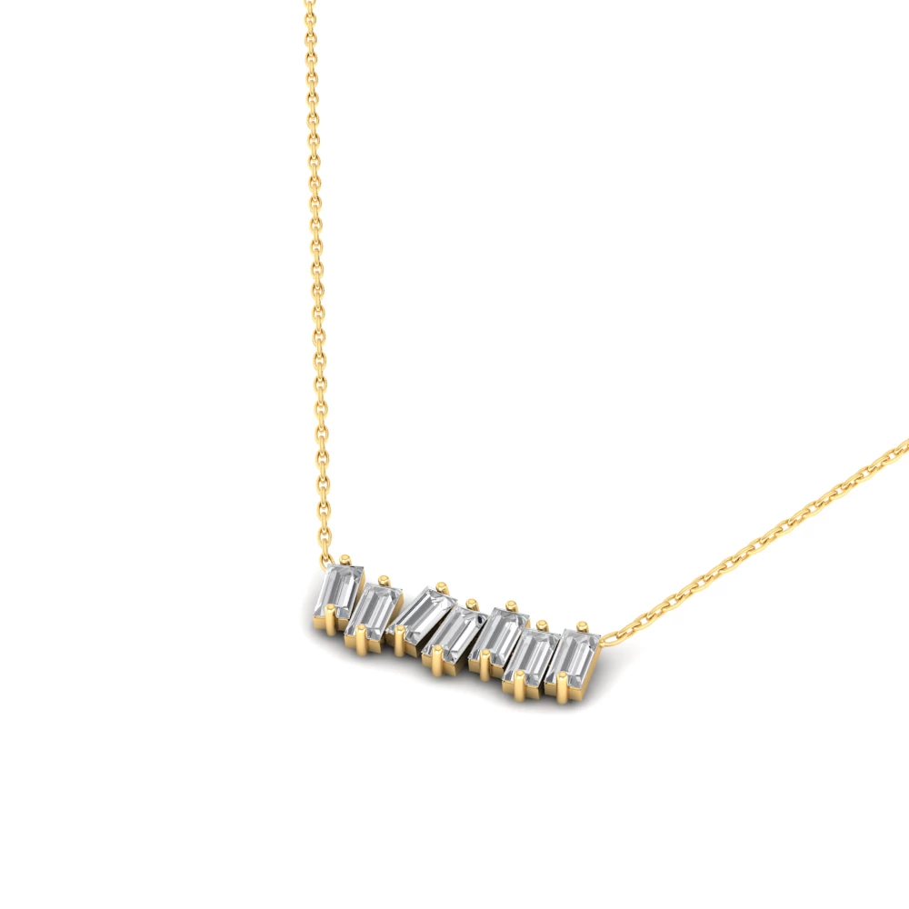 Pargold Solid Gold Modern Elegance Bar Pendant -Gold_Diamond_Diamond_Static_Gold