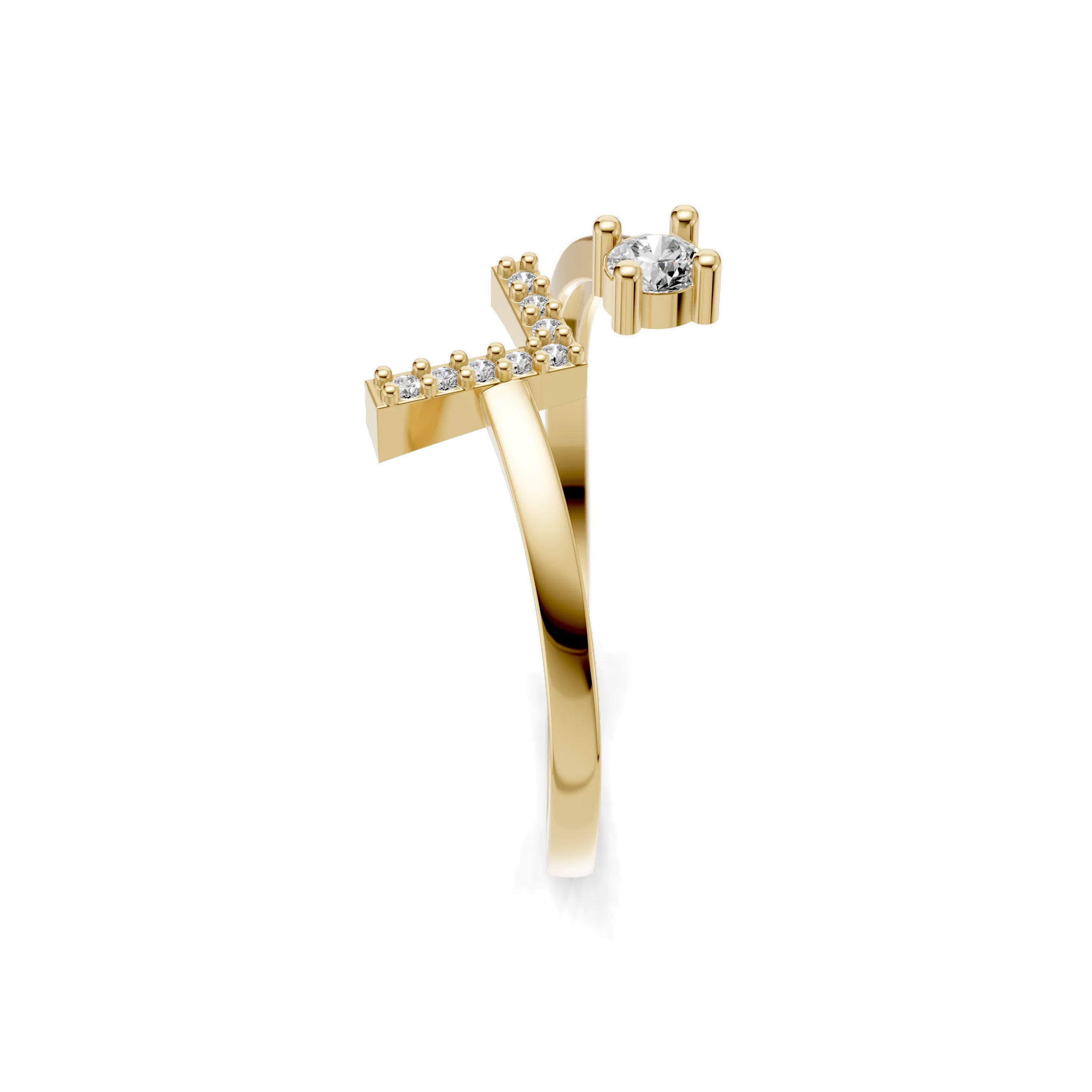 Pargold Solid Gold Shimmering Initial "L" Gold Ring

 -Gold_Diamond_Diamond_Static_Gold