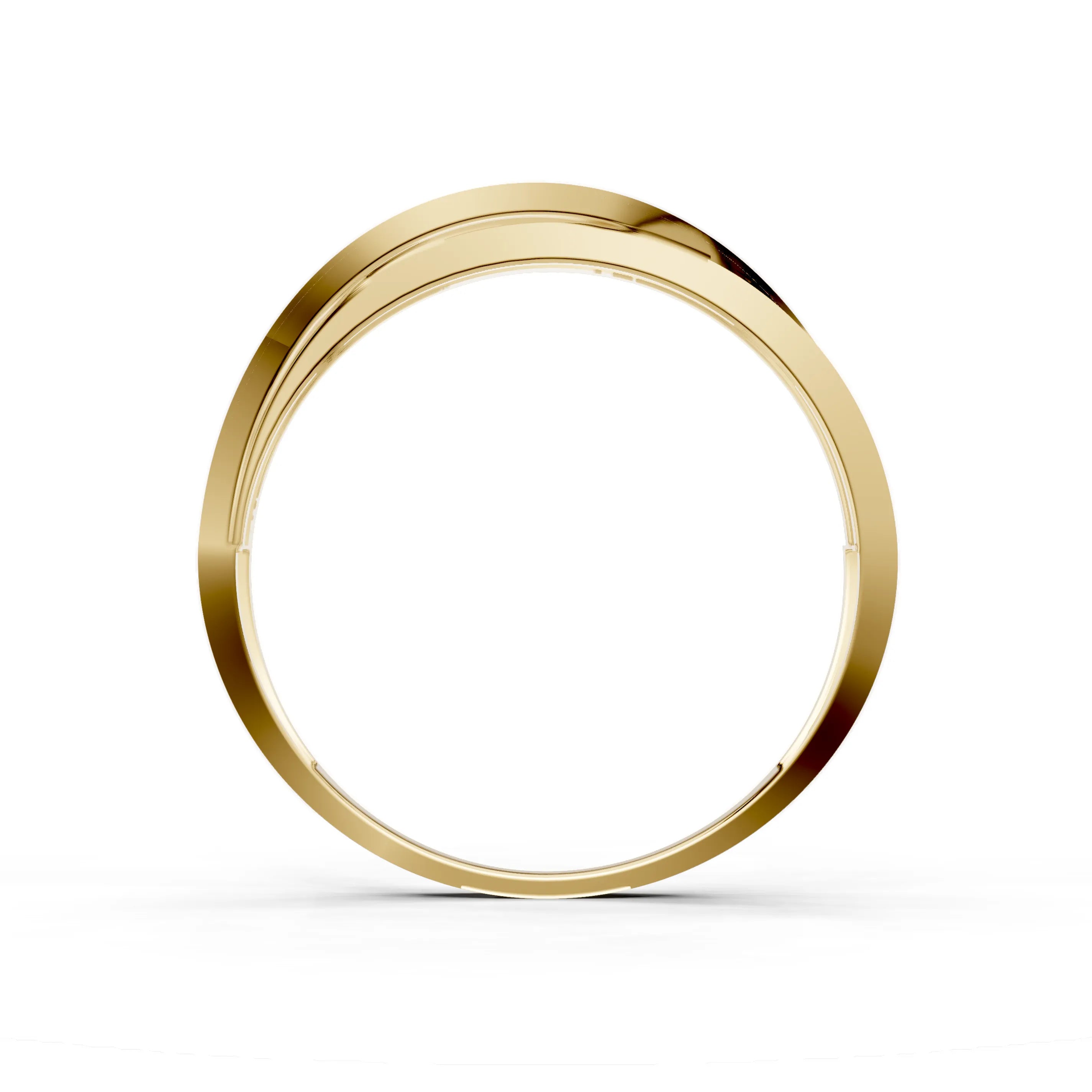 Pargold Solid Gold Elegant Drift Wave Band -Gold_Static_Gold